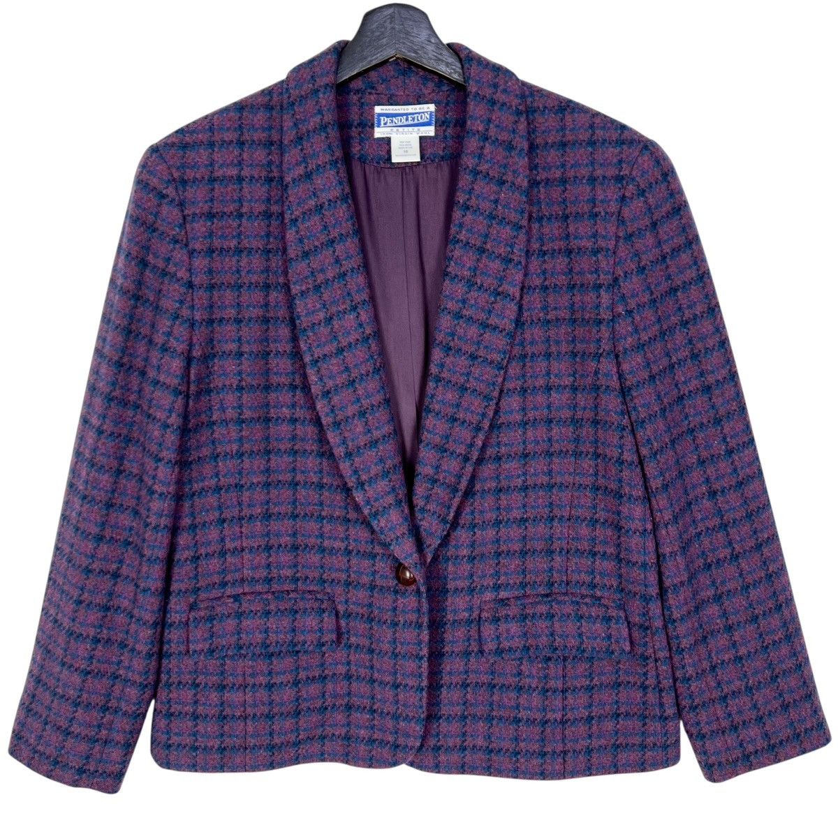 Pendleton Vintage Pendleton Women Checkered Virgin Wool Blazer Jacket Size L / US 10 / IT 46 - 1 Thumbnail