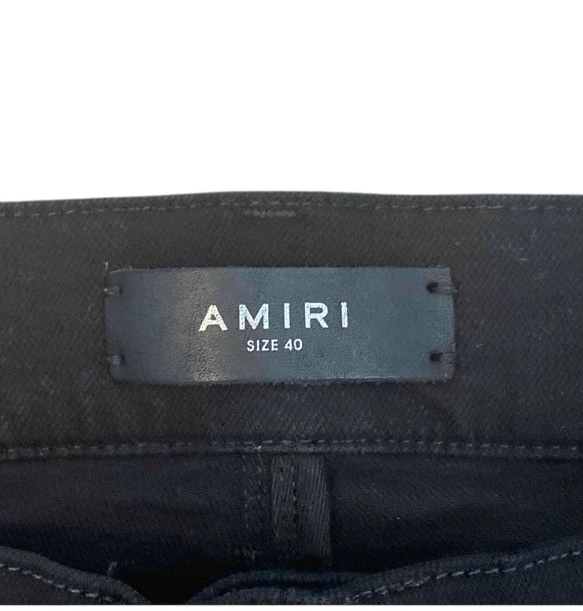 Amiri BLACK MX1 WITH PLEATED LEATHER Size US 40 / EU 56 - 3 Thumbnail