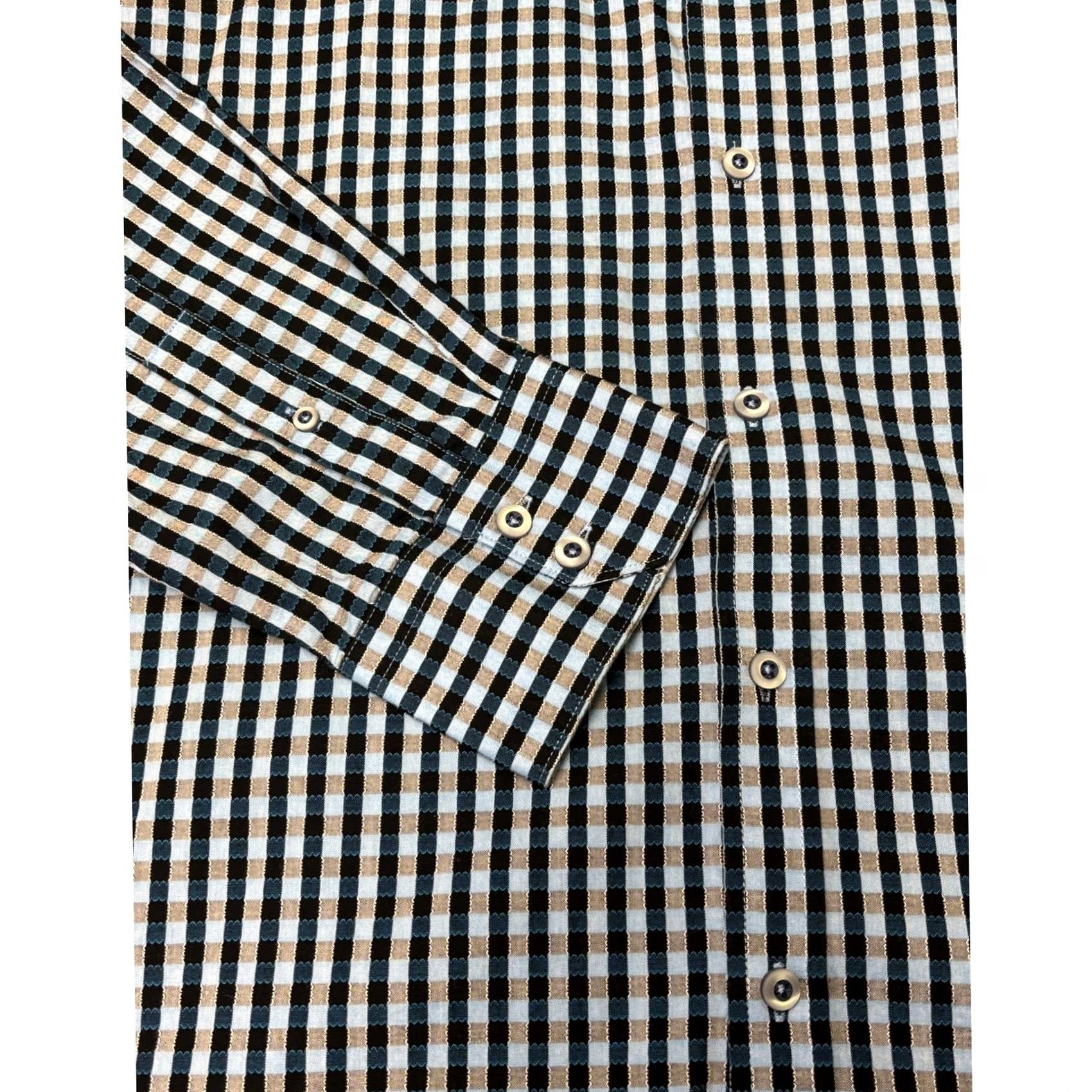 Robert Graham Robert Graham Mens XL Classic Fit Blue Gingham Check Cotton Button Down Shirt Size US XL / EU 56 / 4 - 3 Thumbnail