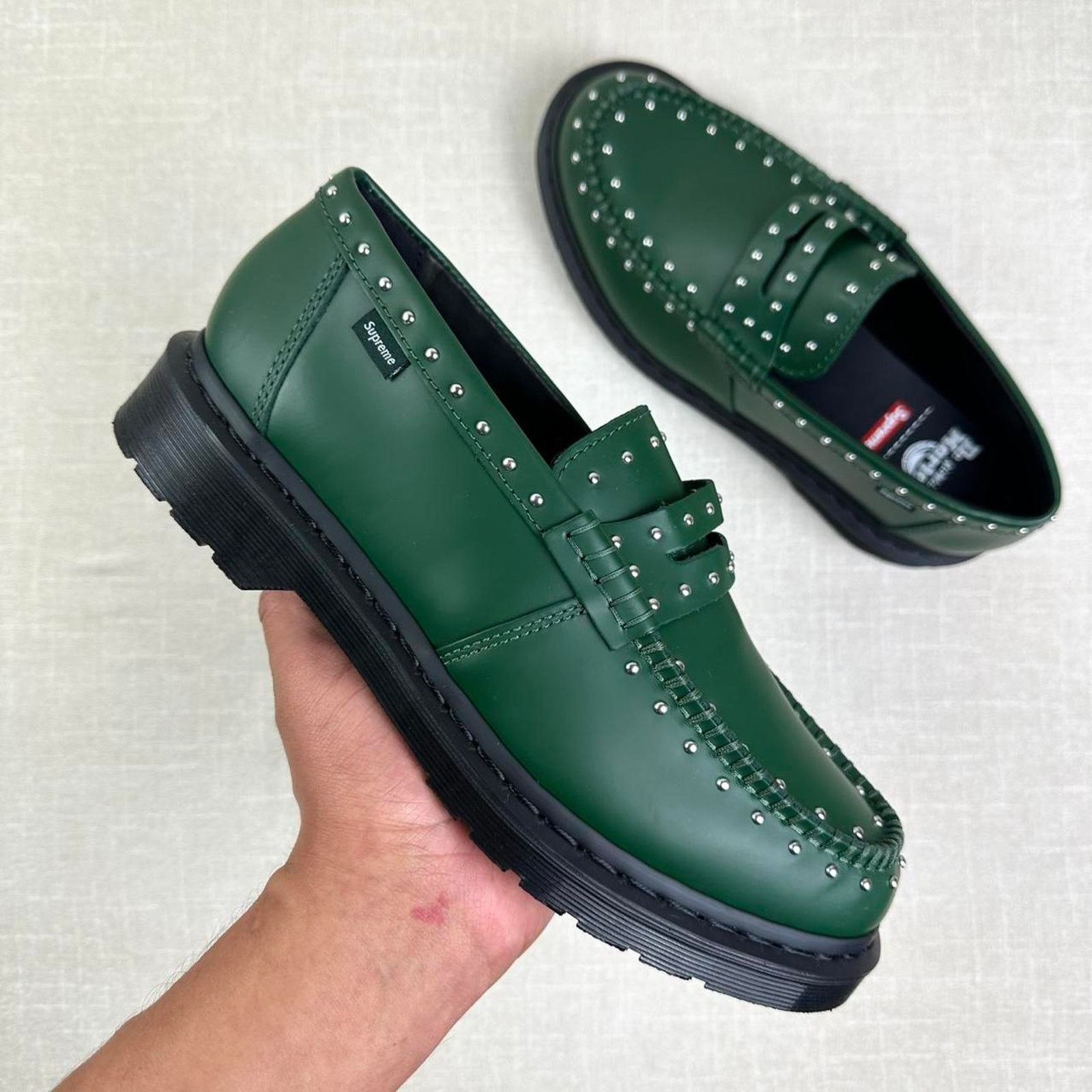 Supreme Supreme x Dr. Martens Studded Penton Loafer "DMS Green" 9W Size US 9 / IT 39 - 1 Thumbnail