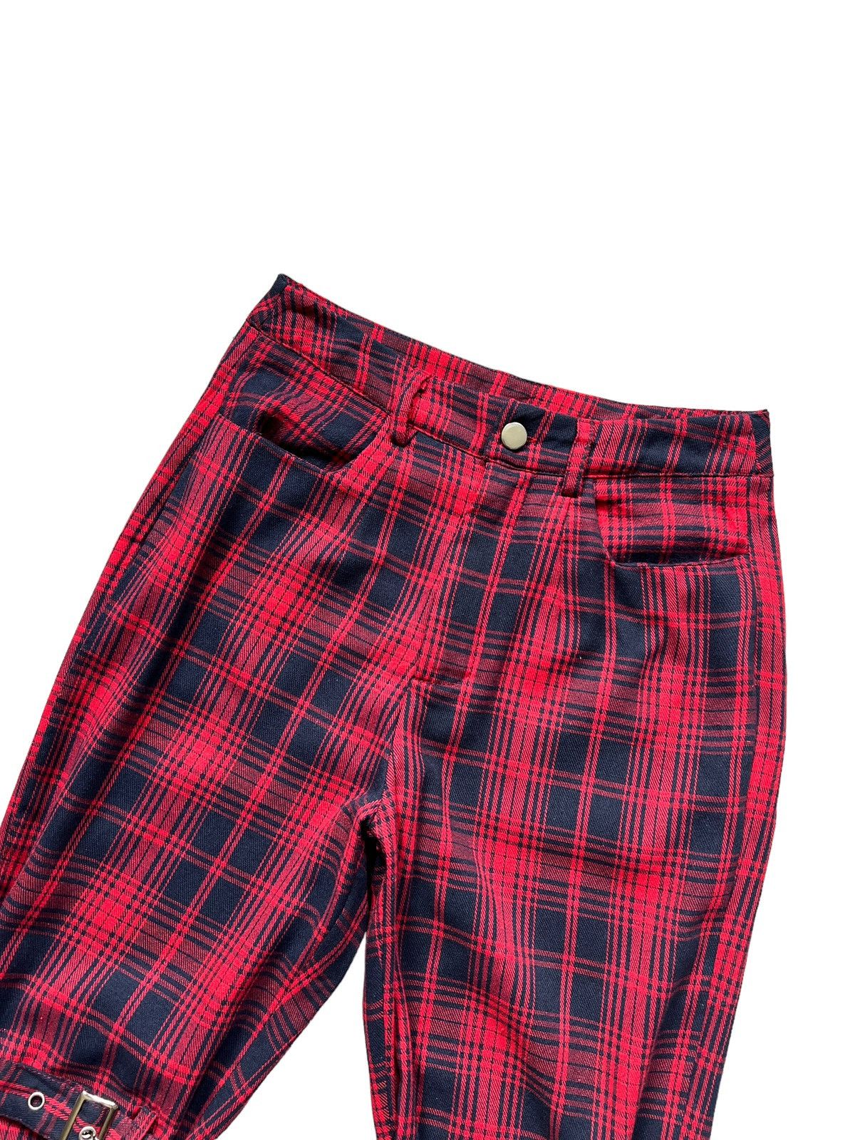 Japanese Brand Unknown Tartan Punk Bondage Pants Size US 27 - 5 Thumbnail
