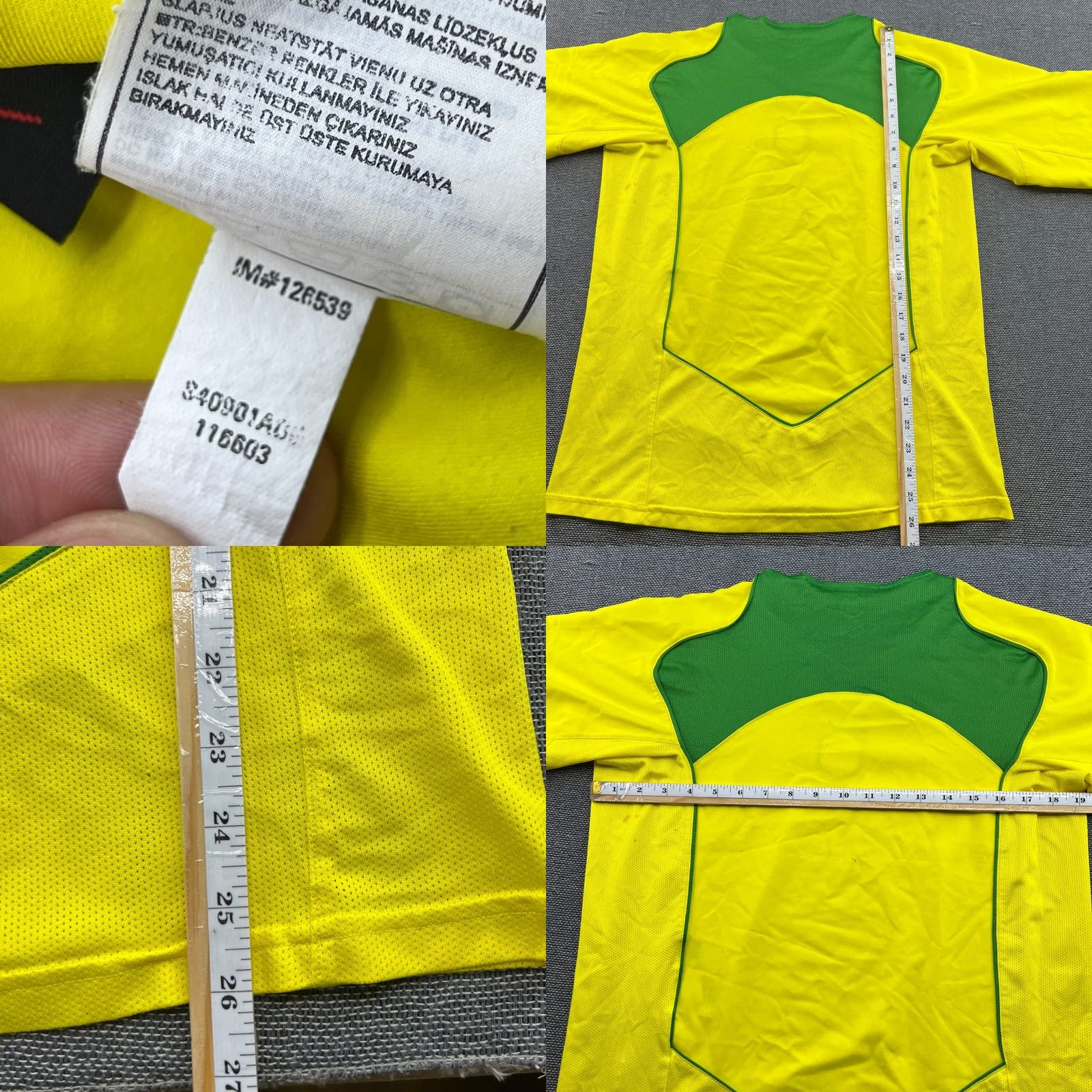Nike Nike Brazil 2004 2005 2006 Home Mens Football Jersey Shirt Medium Yellow Total90 Size US M / EU 48-50 / 2 - 9 Thumbnail