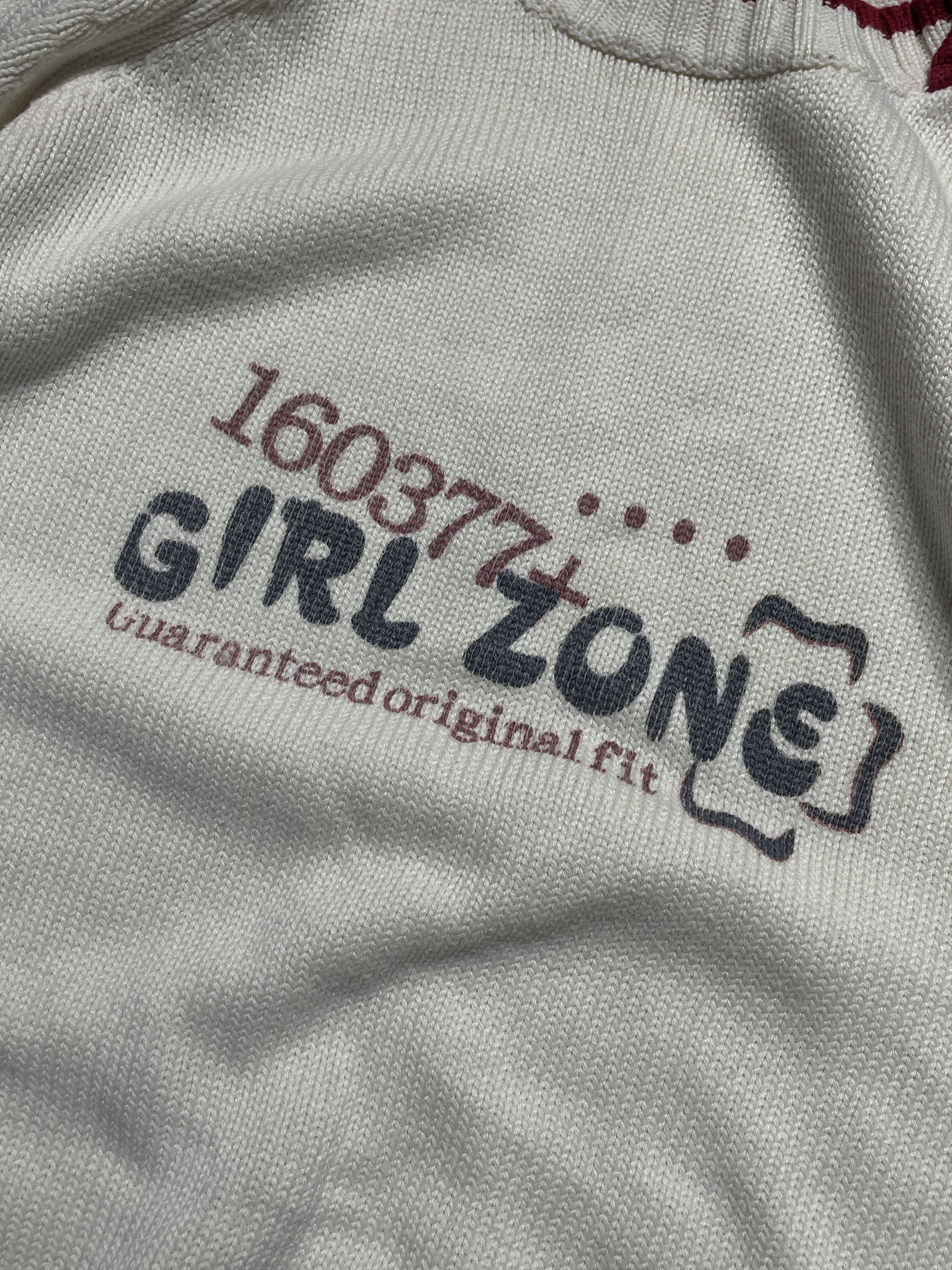 Vintage 🔥RARE🔥Vintage Y2K Sweater Girl Zone Spellout Cozy Size M / US 6-8 / IT 42-44 - 5 Thumbnail