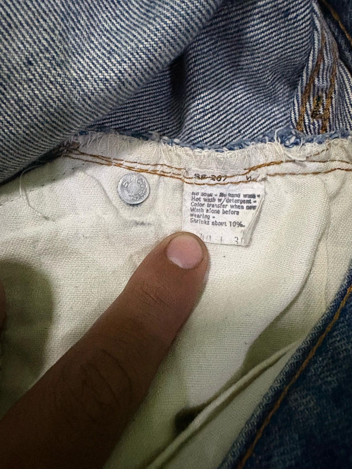 Levi's × Levi's Vintage Clothing Vintage 501 Levis Distressed Denim Pant Size US 38 / EU 54 - 20 Thumbnail