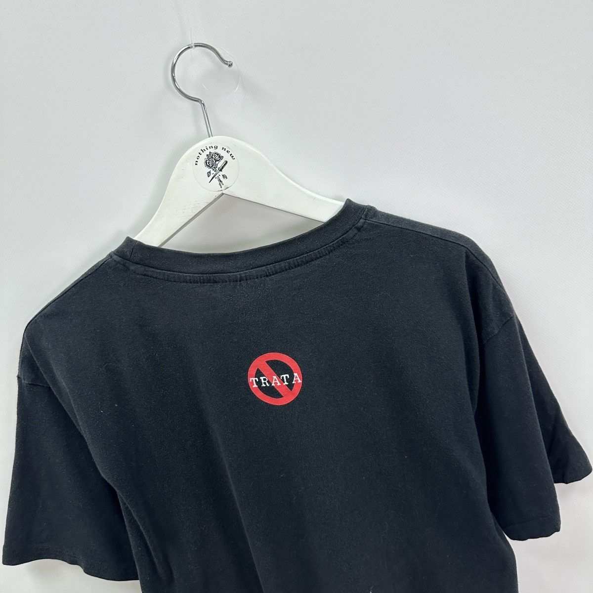 Vintage Vintage 00s Stop Ex Sex Explotacion sexual humor tee y2k Size US L / EU 52-54 / 3 - 3 Thumbnail