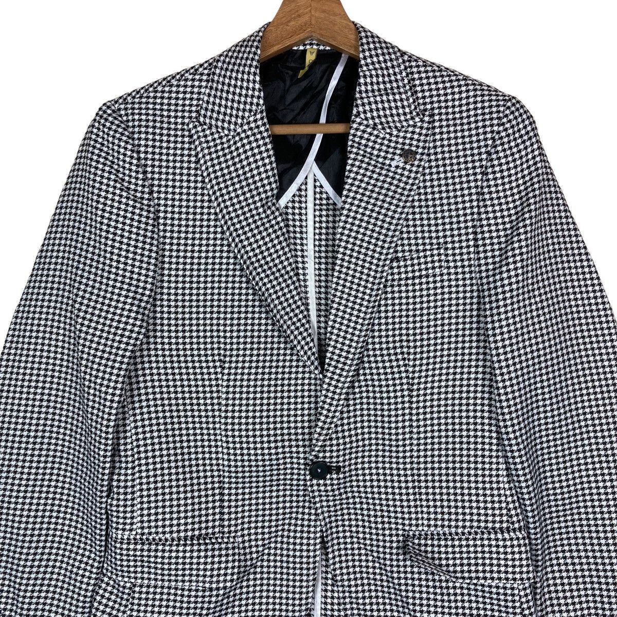 Vintage Vintage Owen Tiny Checkered Flat Button Coat Blazer Jacket Size US S / EU 44-46 / 1 - 2 Thumbnail