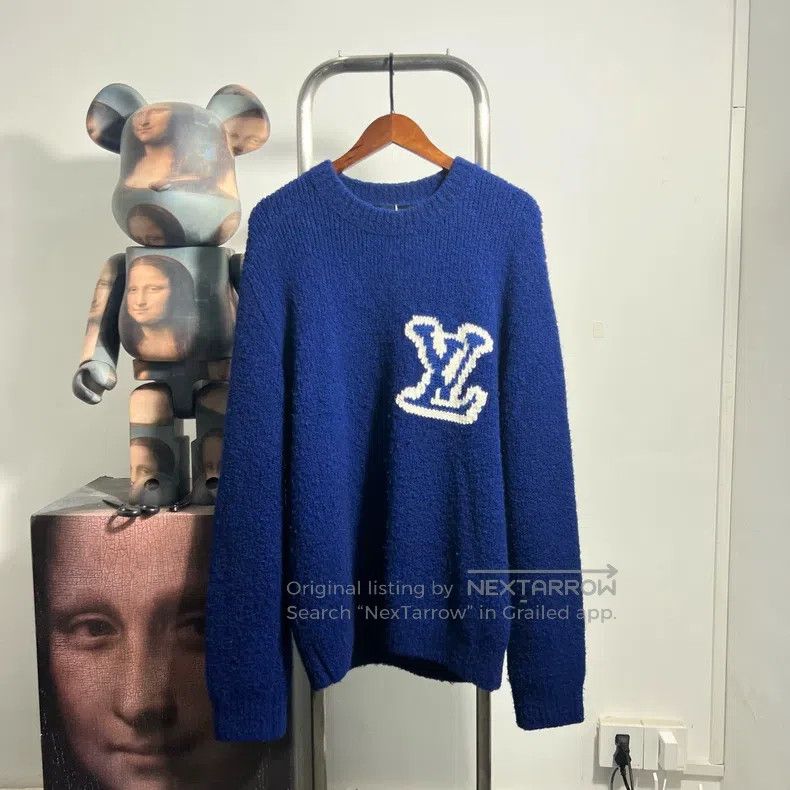 Louis Vuitton Louis Vuitton Blue Teddy Sweater Size US L / EU 52-54 / 3 - 1 Thumbnail