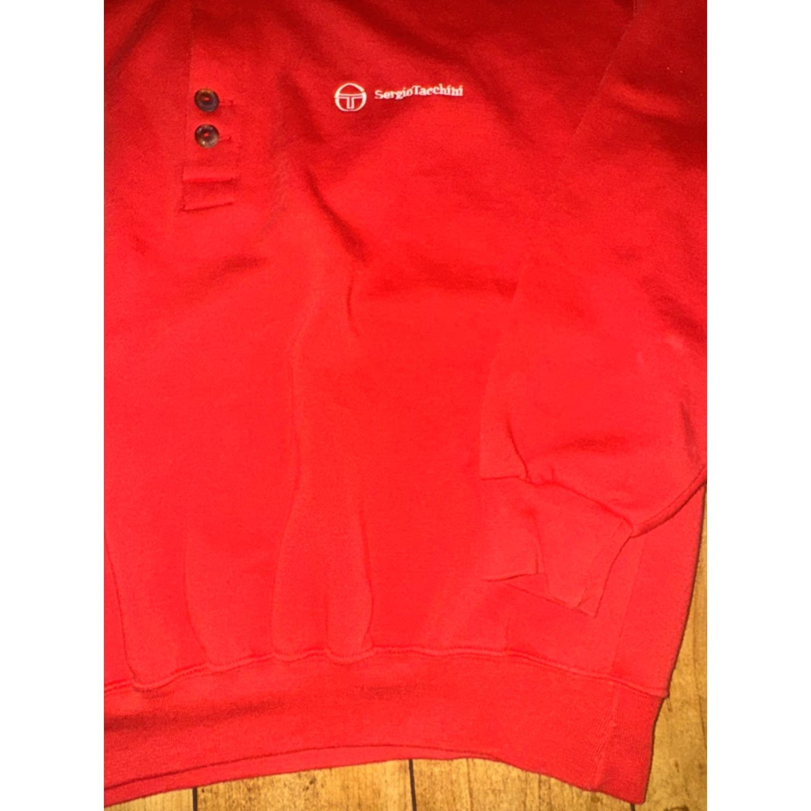 Sergio Tacchini VINTAGE Sergio Tacchini Sweatshirt Red Collared Pullover M 90s Mens Size US M / EU 48-50 / 2 - 2 Thumbnail