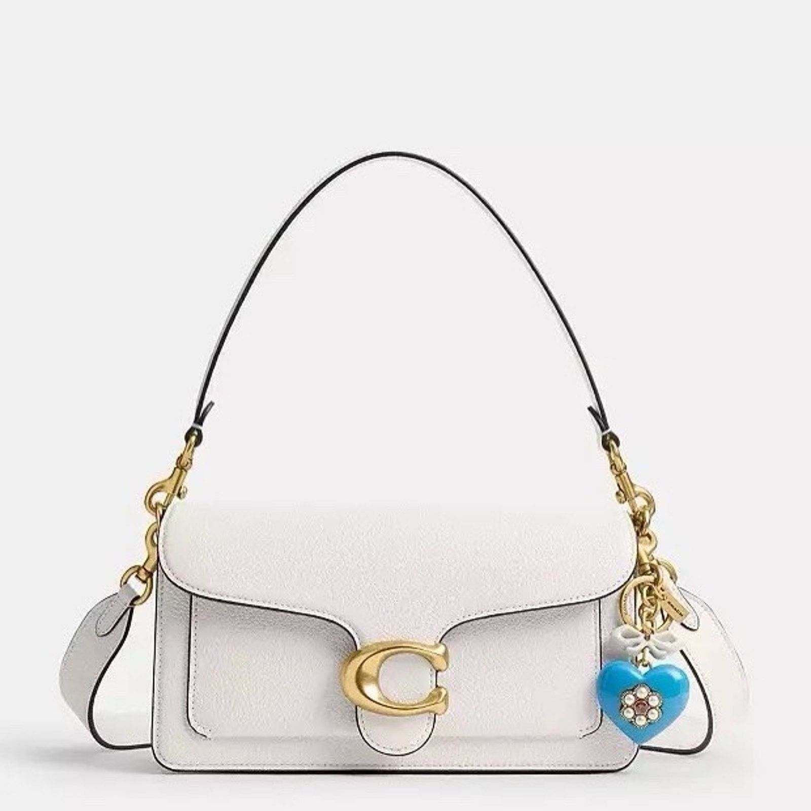 Disney NWT COACH Heart Bag Charm CBH12 Brass/Blue Multi Size ONE SIZE - 3 Thumbnail