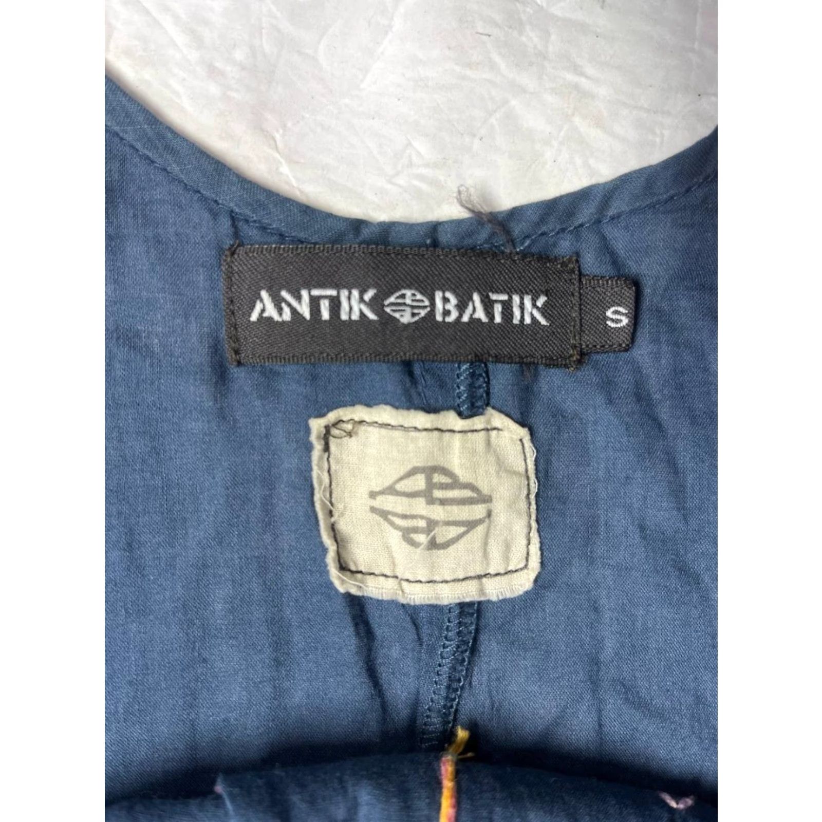 Antik Batik ANTIK BATIK Blouse Top Small Womens Blue Denim Cotton Embroidered Hippie Folk 70s Size S / US 4 / IT 40 - 5 Thumbnail
