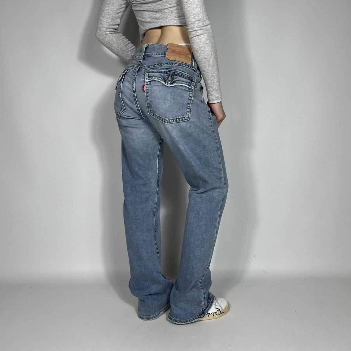 Levi's Vintage Clothing Vintage Y2K Levis 504 Flared Denim Jeans Retro 90s Style Size 30" / US 8 / IT 44 - 1 Thumbnail