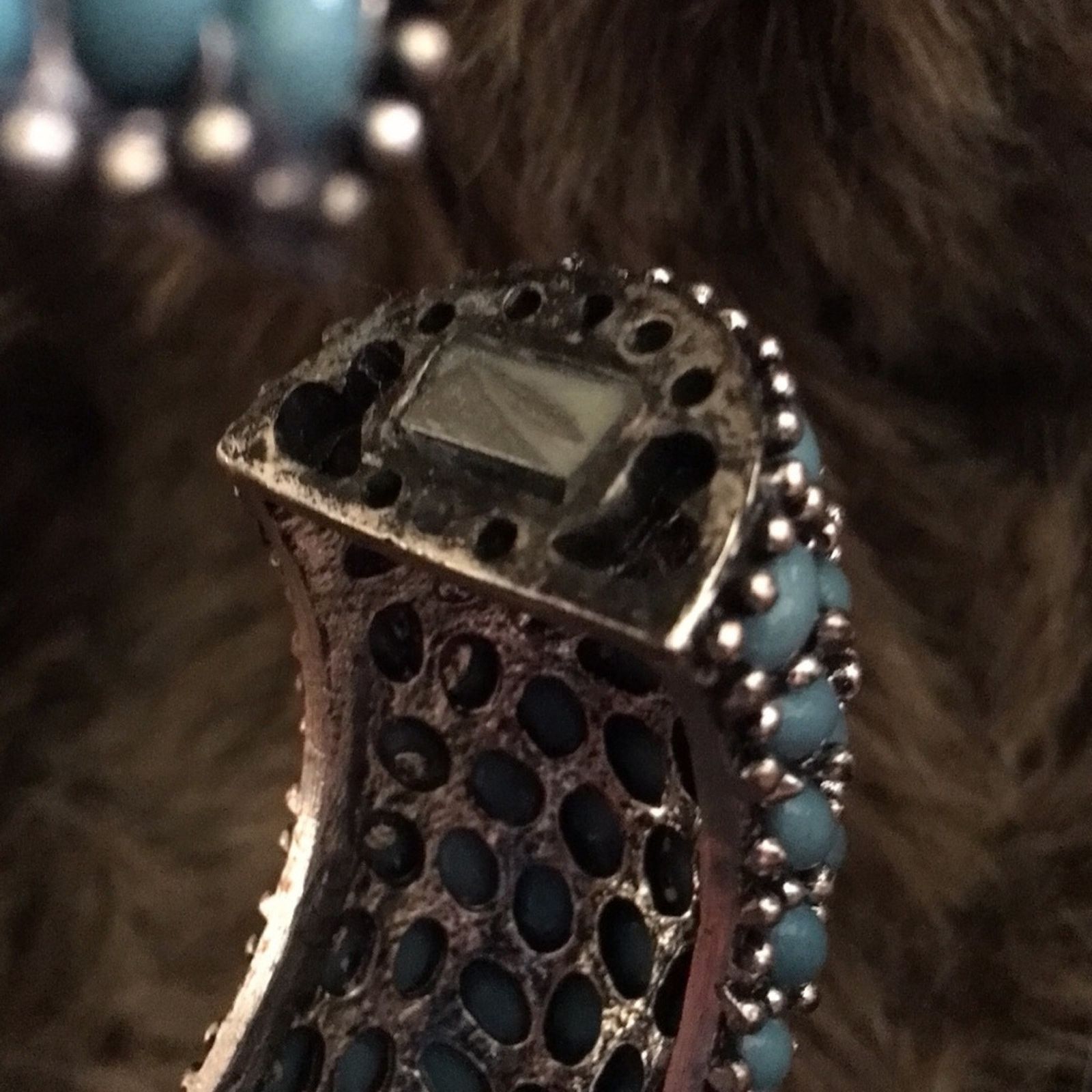 Jewelry Turquoise cabochon stone magnetic close bracelet Size ONE SIZE - 8 Thumbnail