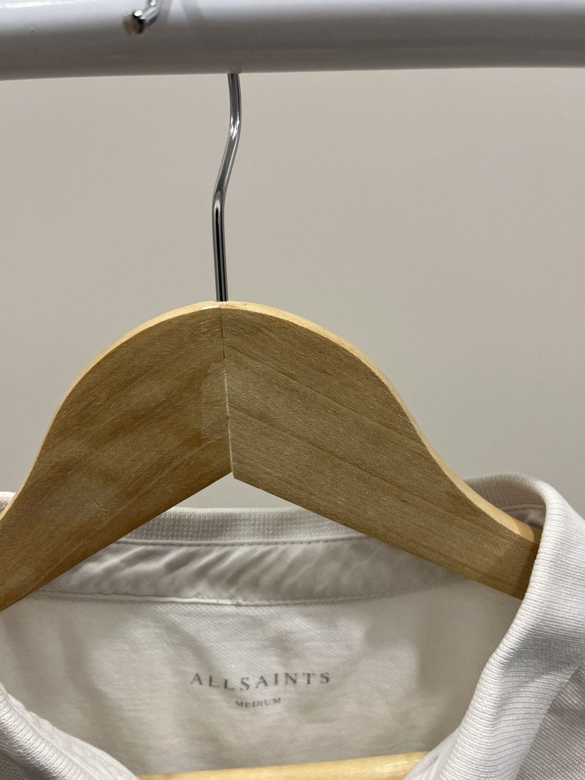 Allsaints Vintage Allsaints Y2K Rugby White Polo Longsleeve Shirt M Size US M / EU 48-50 / 2 - 4 Thumbnail