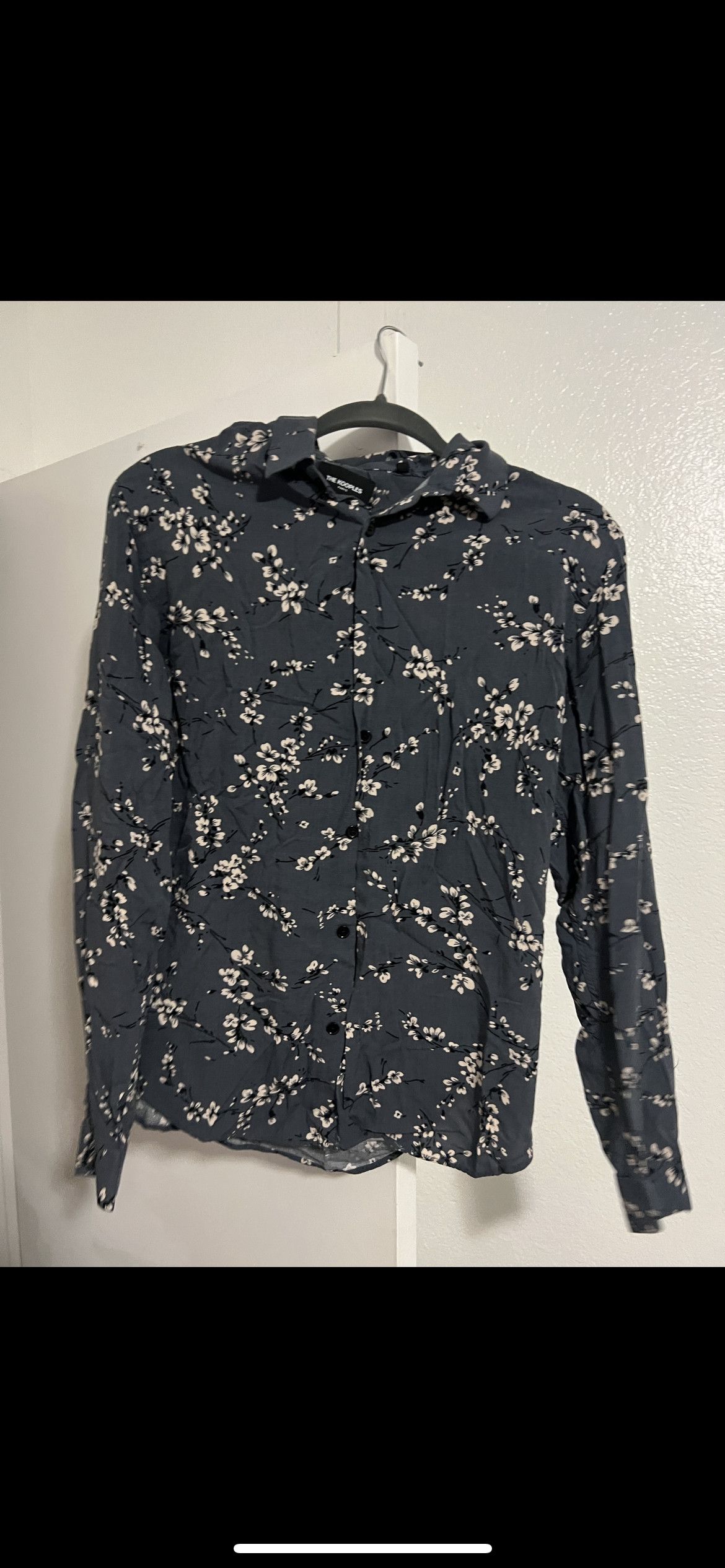 The Kooples Kooples Blue Floral Shirt Size US M / EU 48-50 / 2 - 1 Preview