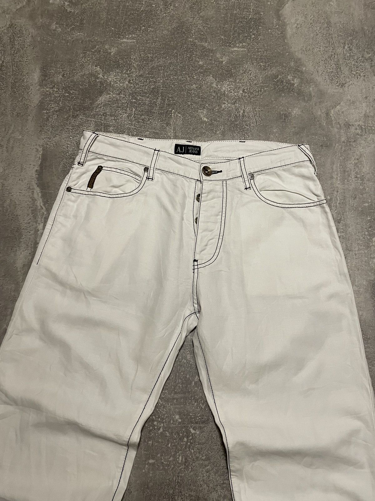 Armani Vintage Armani Metal Logo Linen Pants Size US 30 / EU 46 - 10 Thumbnail