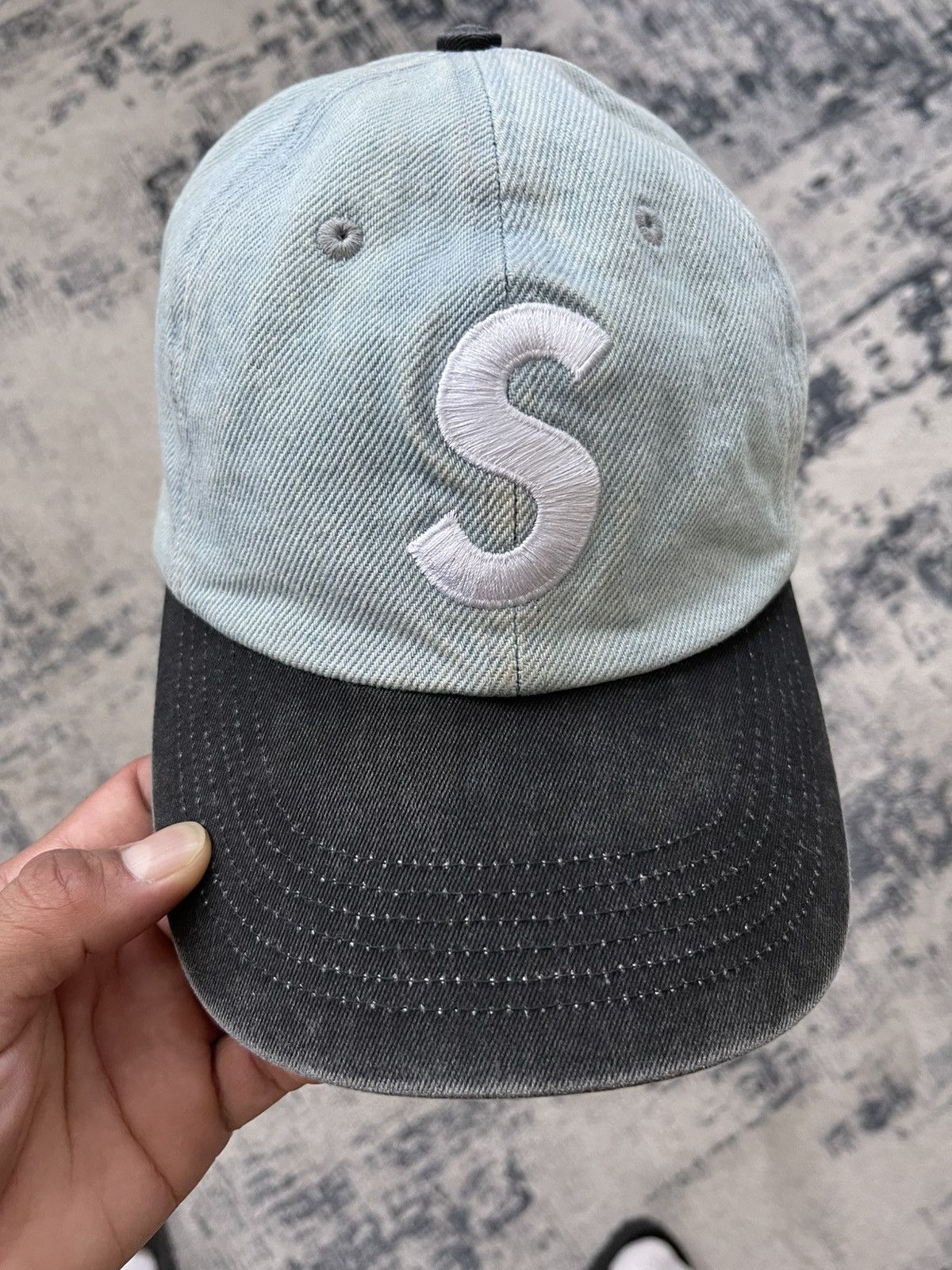 Supreme Supreme 2-Tone S Logo 6-Panel (Stone) | Grailed