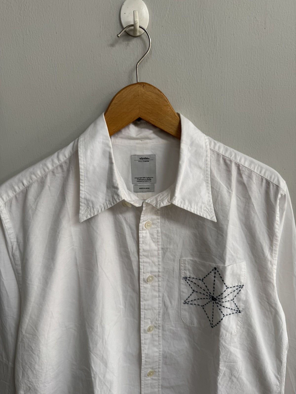 Visvim VISVIM STAR LOGO POCKET WHITE LONGSHIRT Size US L / EU 52-54 / 3 - 2 Thumbnail