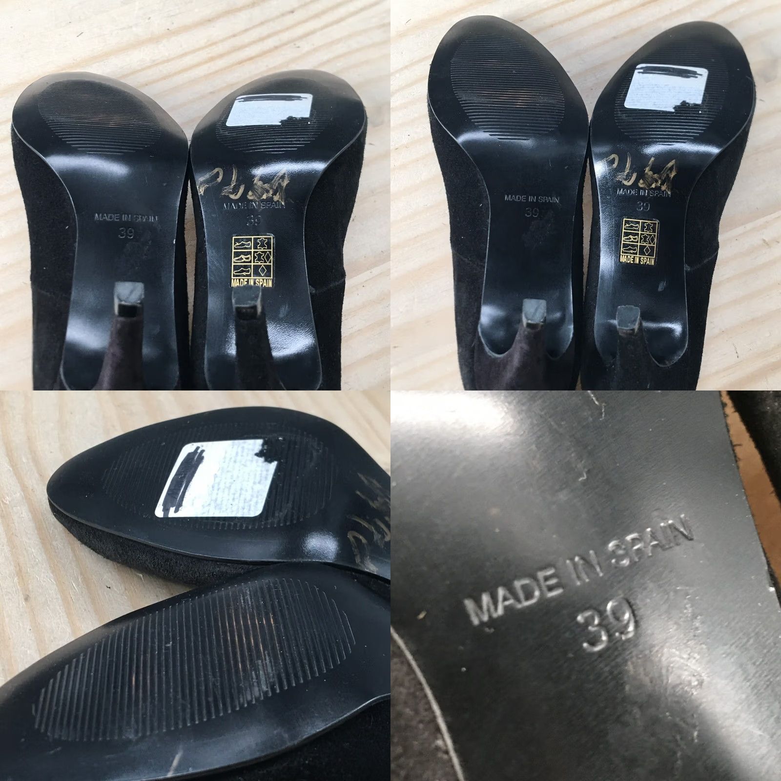 Vintage Elodie High Heels Womens 39 Classic Pumps Black Leather Slip On Casual Comfort Pump Shoes Size US 8 / IT 38 - 9 Thumbnail