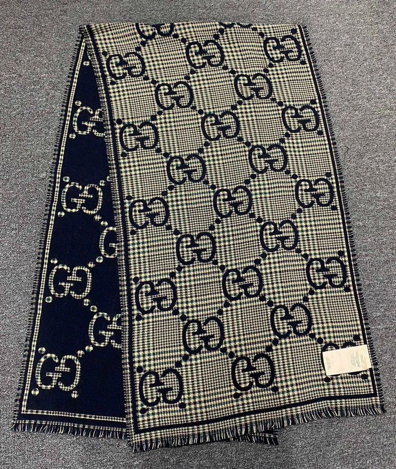 Gucci Gucci Full-print double-sided wool scarf 2506-Nextarrow Size ONE SIZE - 1 Thumbnail