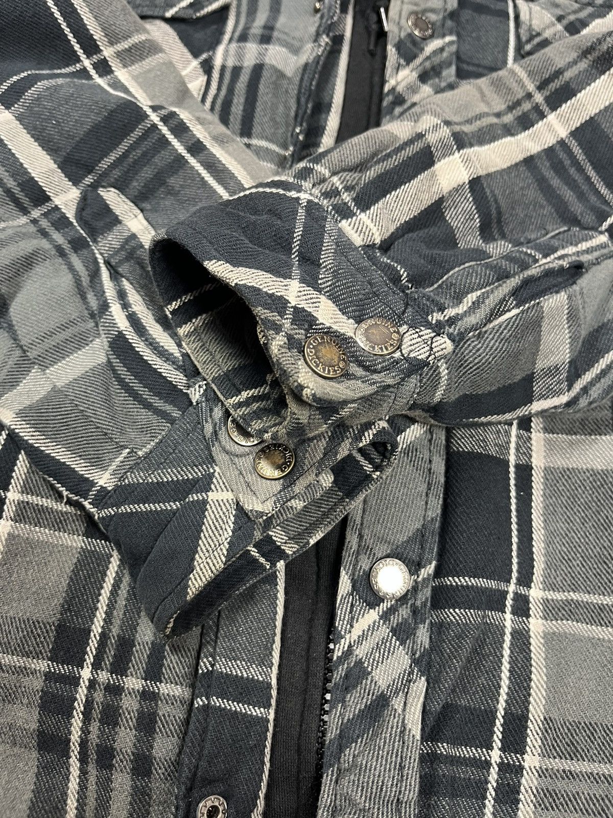 Dickies Vintage Y2K Dickies Overshirt Zip Hooded Jacket Checkered Size US L / EU 52-54 / 3 - 8 Thumbnail