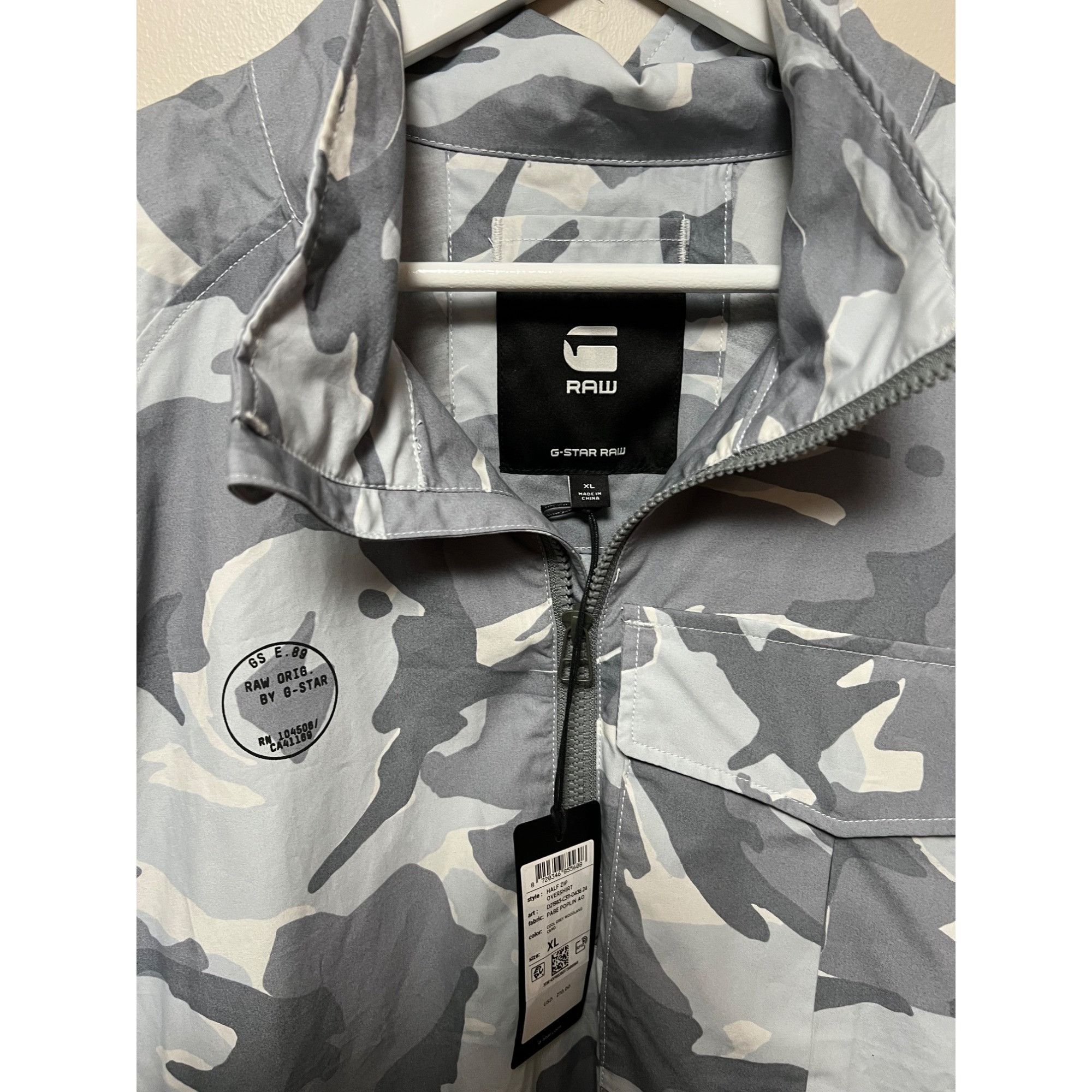 G-Star G Star Raw Half Zip Overshirt Mens Jacket NWT - Size XL Size US XL / EU 56 / 4 - 5 Thumbnail