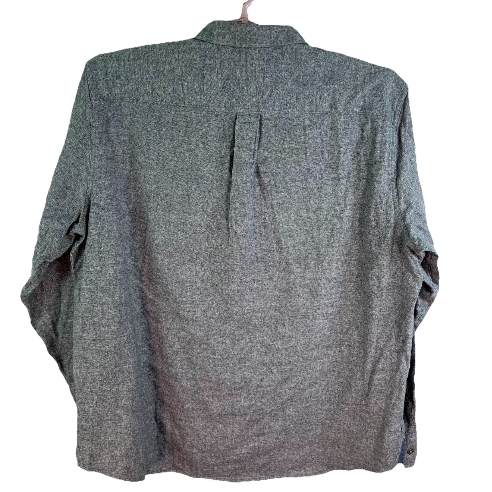 Vintage Wallin & Bros Shirt Men 2XL Gray Flannel Long Sleeve Button-Down Cotton Solid Mens Size US XXL / EU 58 / 5 - 2 Thumbnail