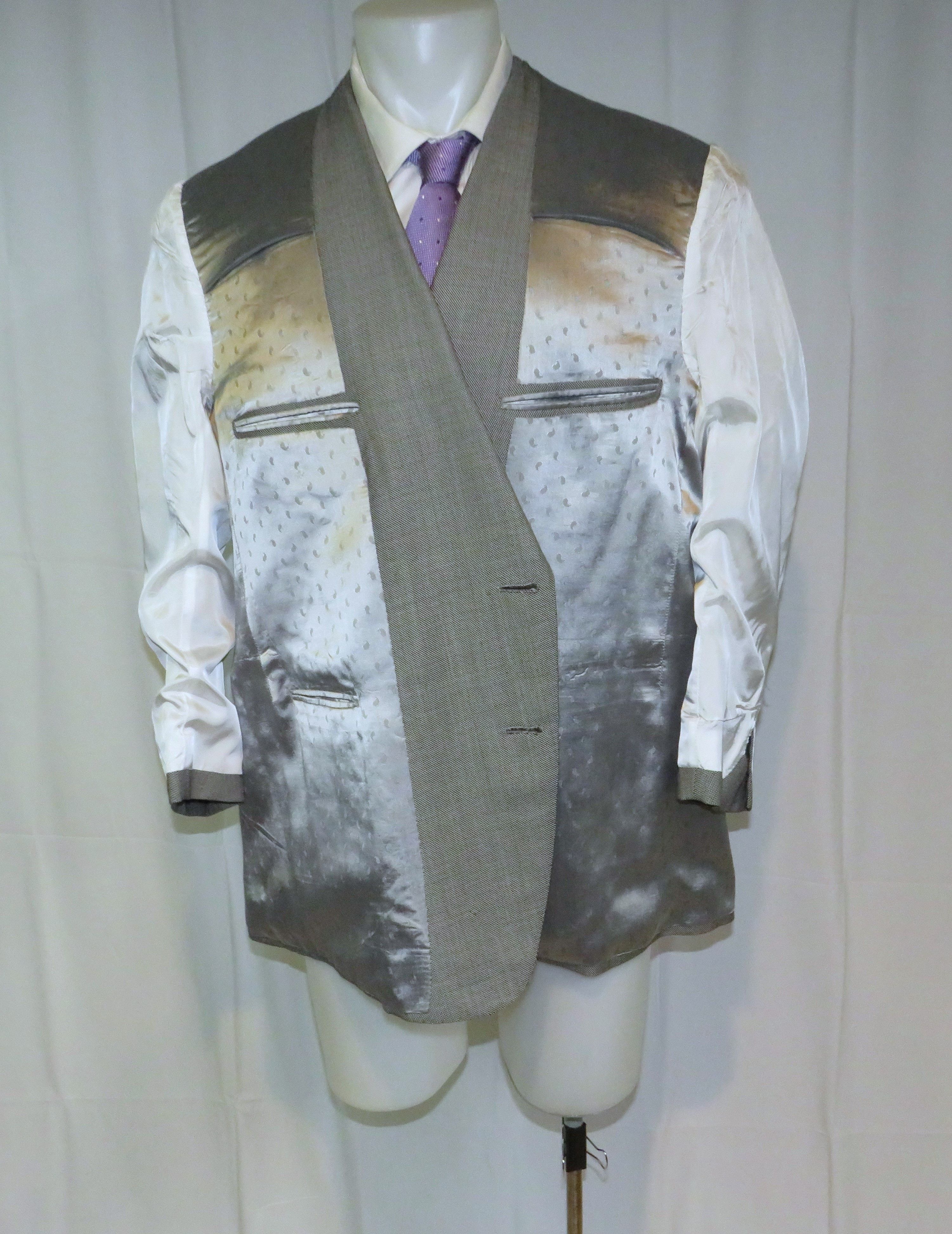 Henry Poole × Savile Row Bespoke Gray Birdseye Two Button Sport Coat Size 46R - 14 Thumbnail