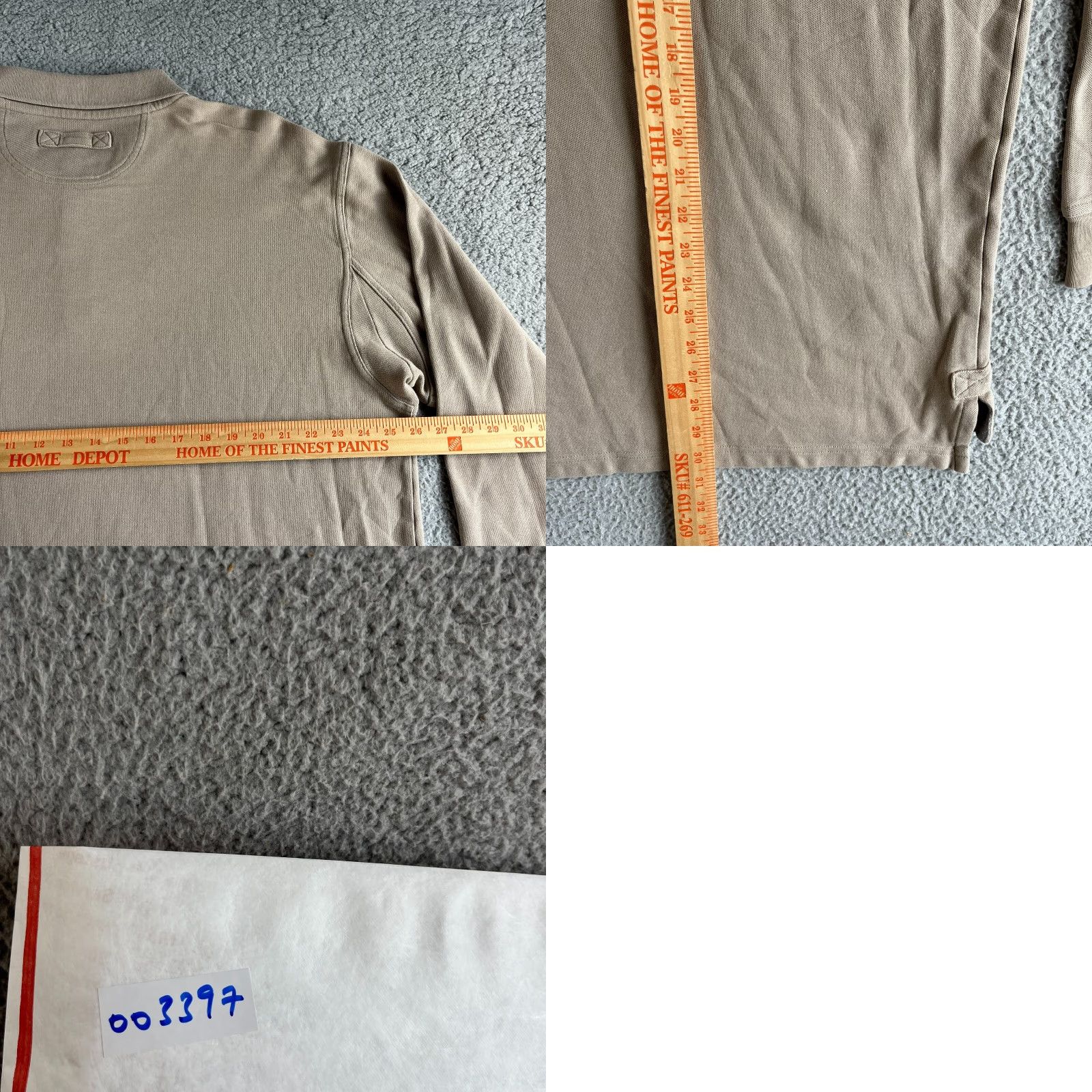 Vintage Duluth Polo Shirt Mens XL Beige Long Sleeve Cotton Knit All Seasons Breathable Heavyweight Casual Outdoor Golf Travel Workwear Size US XL / EU 56 / 4 - 8 Thumbnail