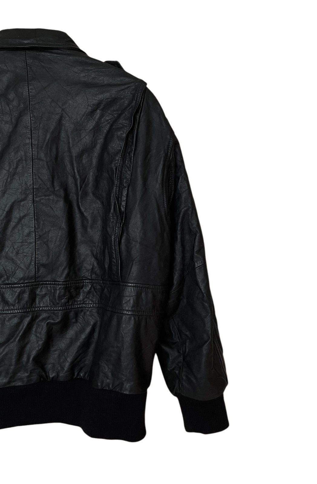 Vintage Vintage Japanese Brand Sub Urban Bomber Leather Jacket 2000s Size US L / EU 52-54 / 3 - 6 Thumbnail