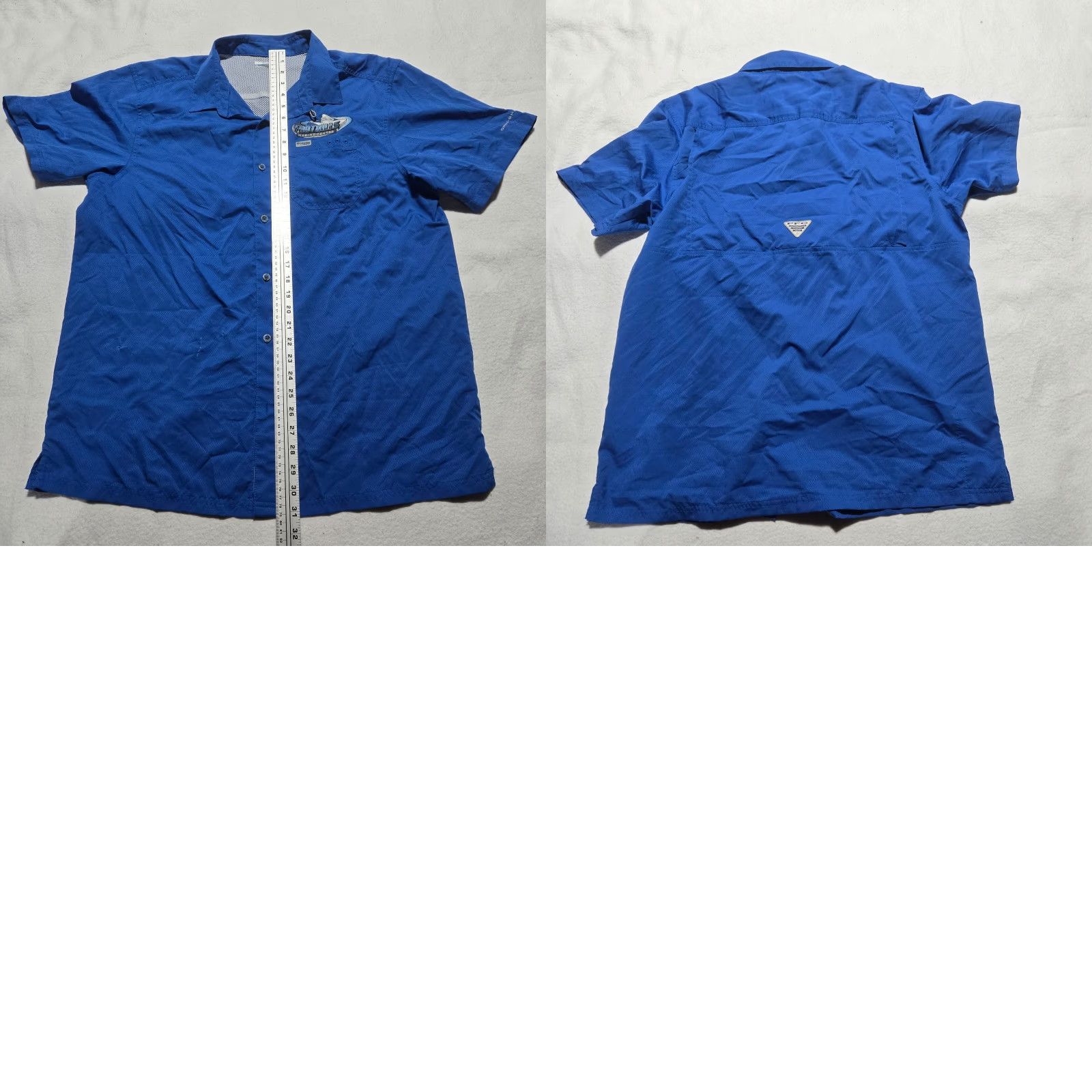 Vintage Columbia Shirt Mens L Blue PFG Foothills Omni-Shade Short Sleeve Button Up Collared Casual Modern Size US L / EU 52-54 / 3 - 8 Thumbnail