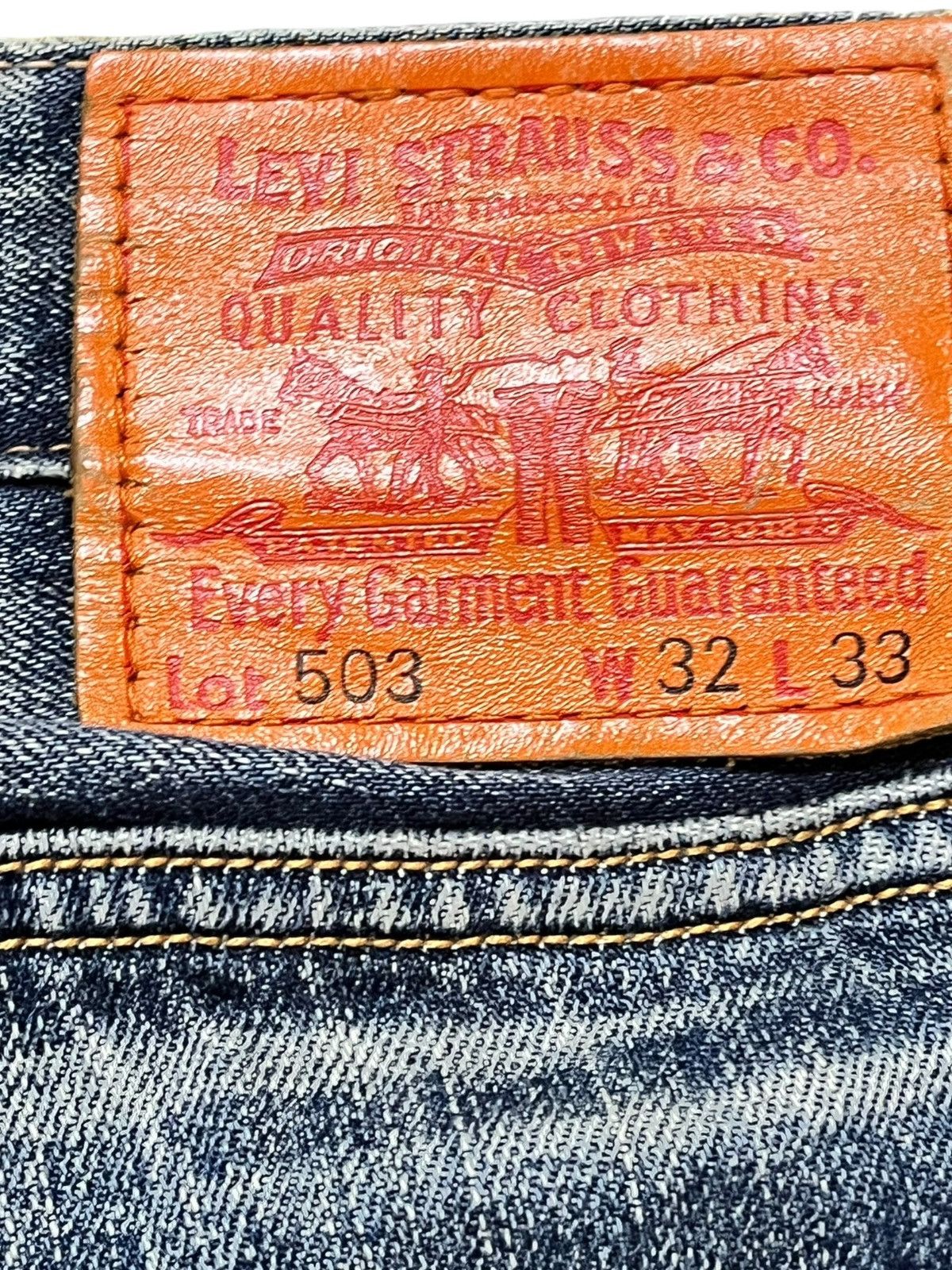 Levi's Vintage Clothing Vintage Levi’s 503 Blue Indigo Ripped Distressed Denim Size US 33 - 9 Thumbnail