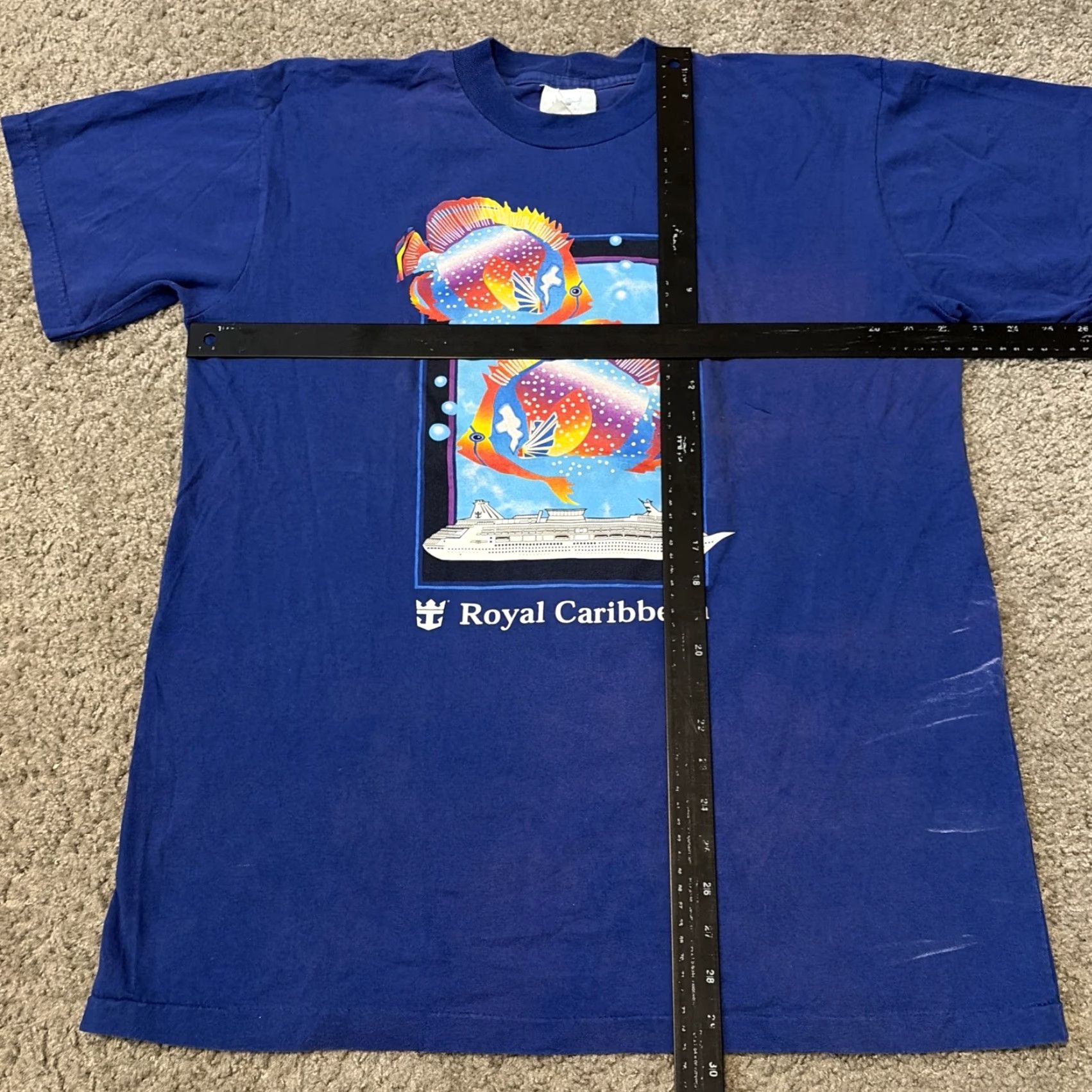 Vintage VINTAGE 90s Royal Caribbean Blue Tropical Fish Cruise T-Shirt XL Men Mens XL Blue Tropical Fish Cruise Shirt Size US XL / EU 56 / 4 - 6 Thumbnail