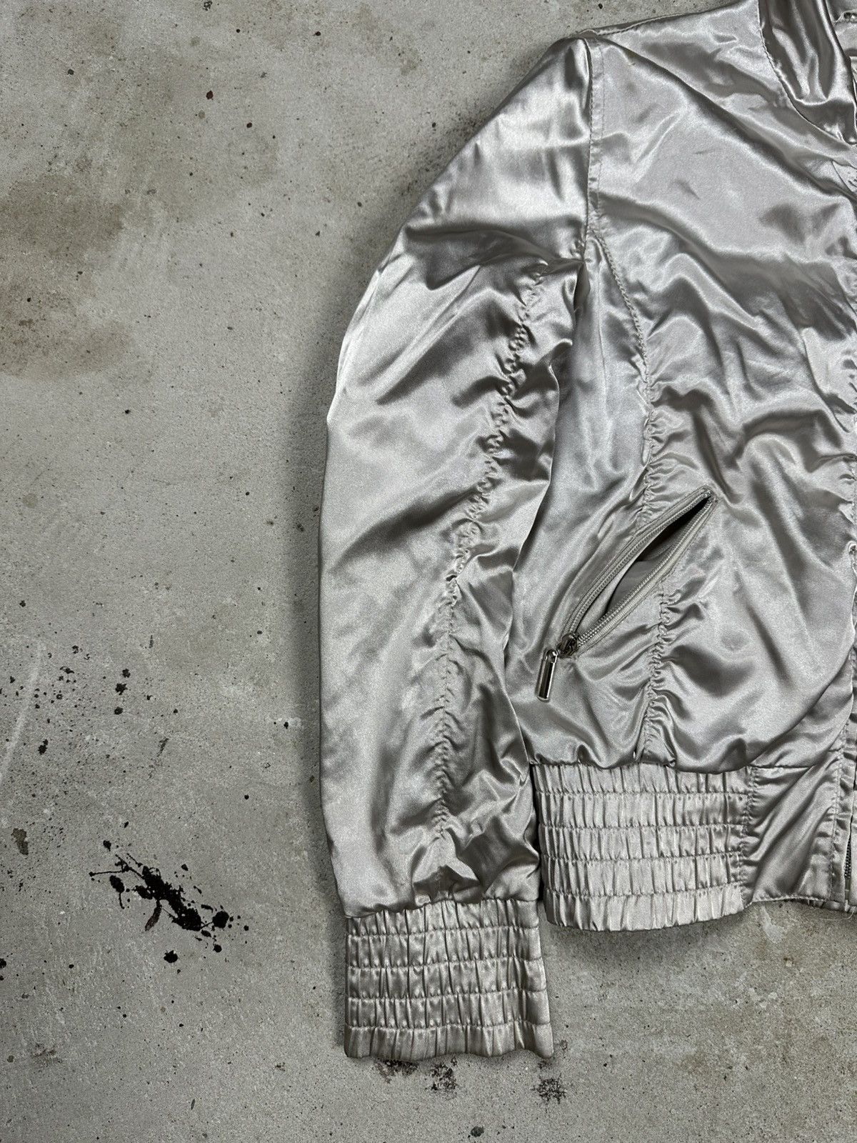 If Six Was Nine × Japanese Brand × Le Grande Bleu (L.G.B.) Vintage Y2K Faux Fur Silver Light Track Bomber Jacket Size US S / EU 44-46 / 1 - 5 Thumbnail