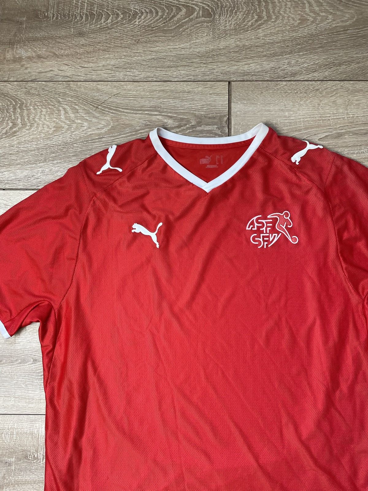 Puma Puma Switzerland 2008-2010 Home shirt football jersey Size US L / EU 52-54 / 3 - 2 Thumbnail