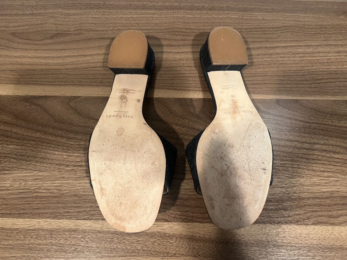 Kate Spade Denim embellished slides Size US 8 / IT 38 - 3 Thumbnail