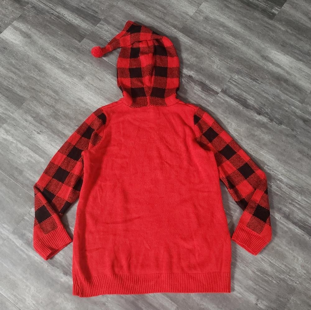 Rap Tees Red Black Xmas Reindeer Plaid Hoodie Size 3XL / US 20-22 - 2 Thumbnail