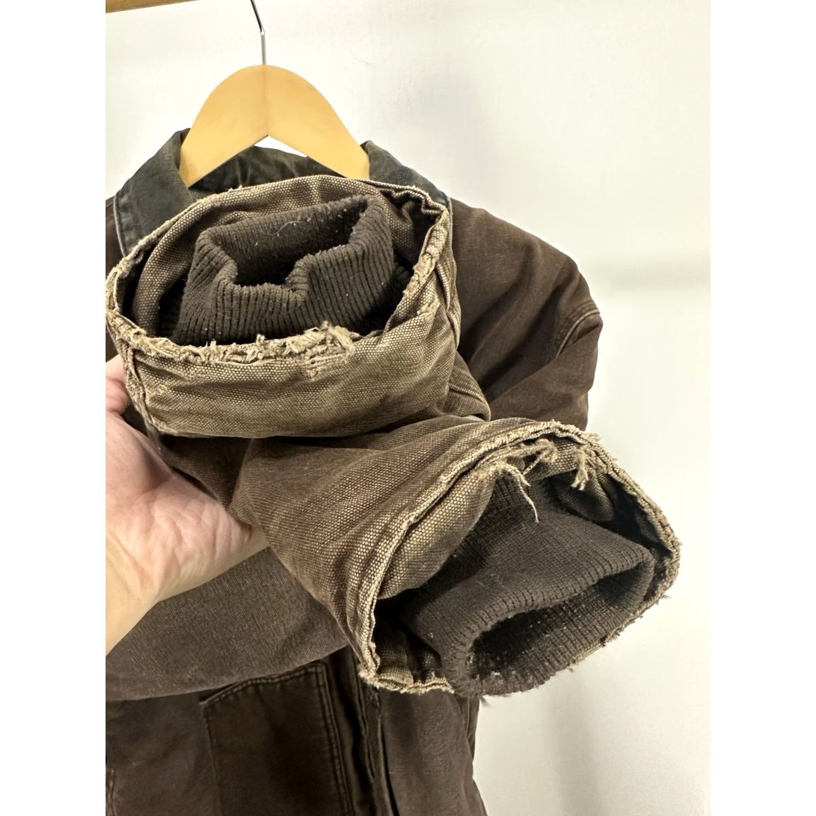 Carhartt VTG Carhartt Jacket Mens L Brown Distressed Sherpa Lined Ridge Faded Canvas Workwear 90s Style Size US L / EU 52-54 / 3 - 7 Thumbnail
