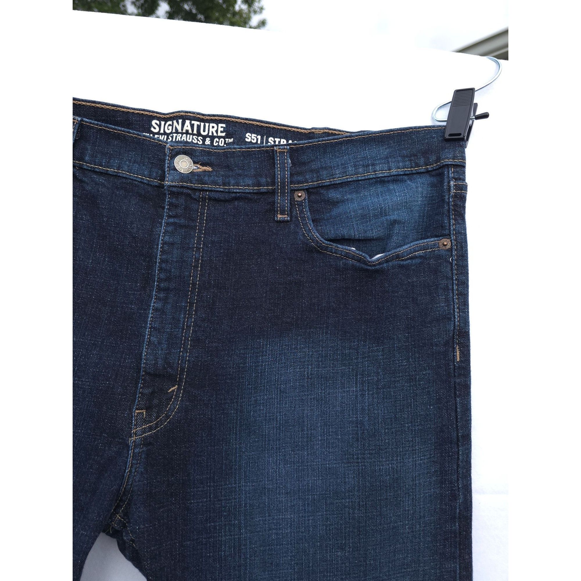 Levi's Levi Strauss & Co Signature S51 Straight Denim Jeans W40 L30 Size US 40 / EU 56 - 2 Thumbnail