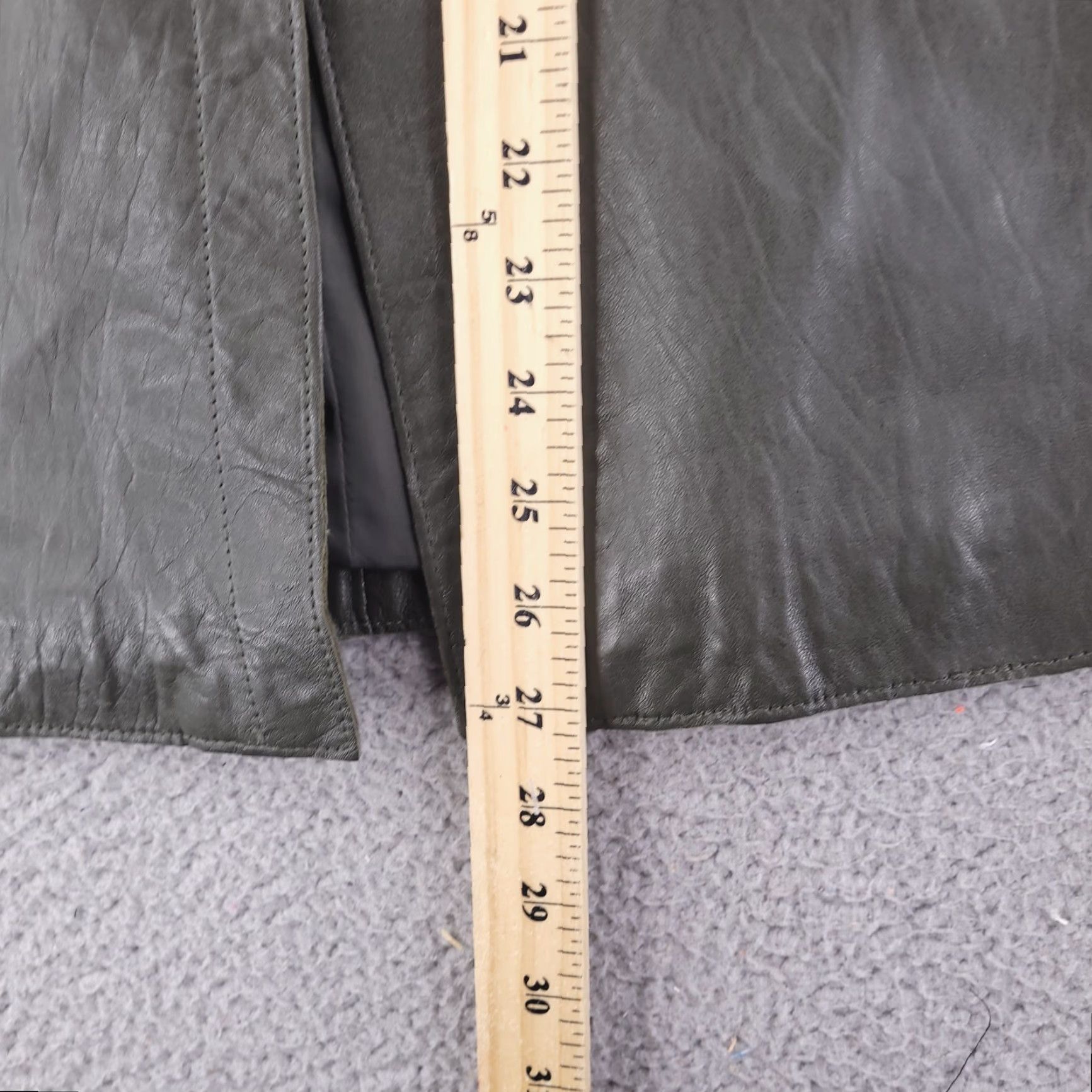 Anonymous Ism Anonymous Leather Jacket Womens L Green Dark Olive Real Genuin Jacket - Basic Style, Regular Size, No Vintage, Womens, Leather Outer Shell Size L / US 10 / IT 46 - 7 Thumbnail