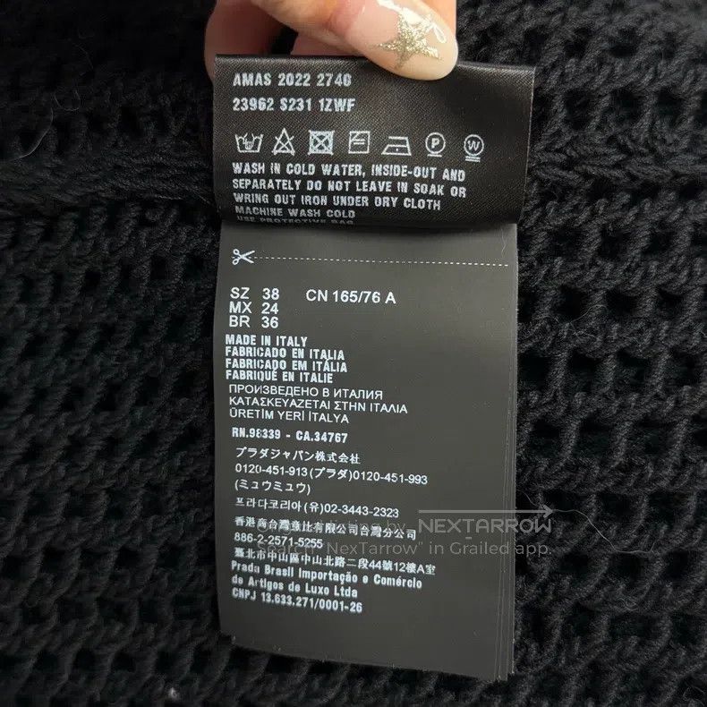 Prada Prada Black classic logo two-piece hollow knitted dress Size XS / US 0-2 / IT 36-38 - 6 Thumbnail