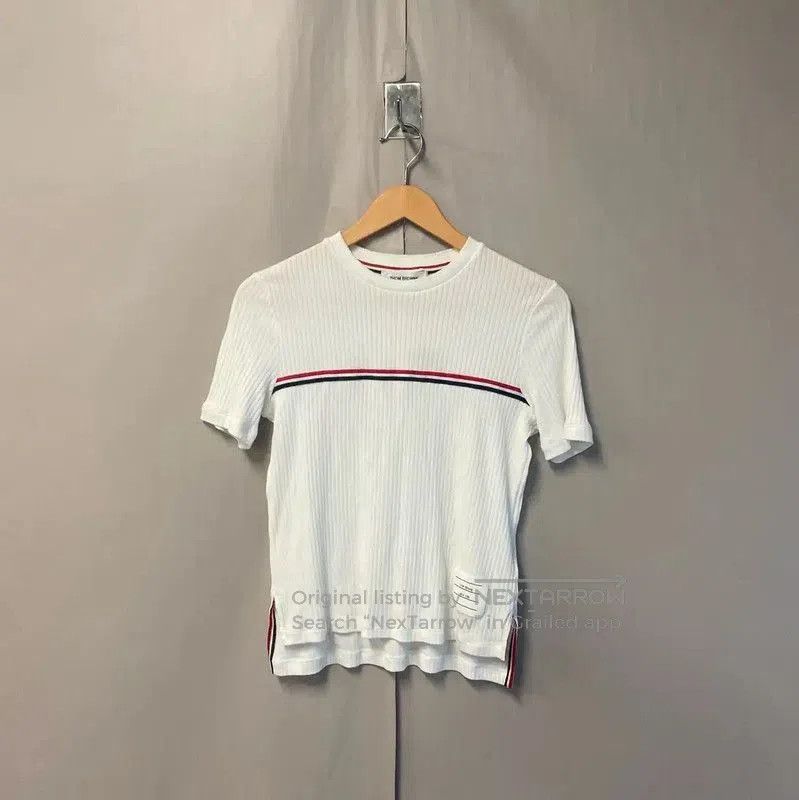 Thom Browne Thom Browne Women's White Cotton T-Shirt . Size L / US 10 / IT 46 - 1 Thumbnail