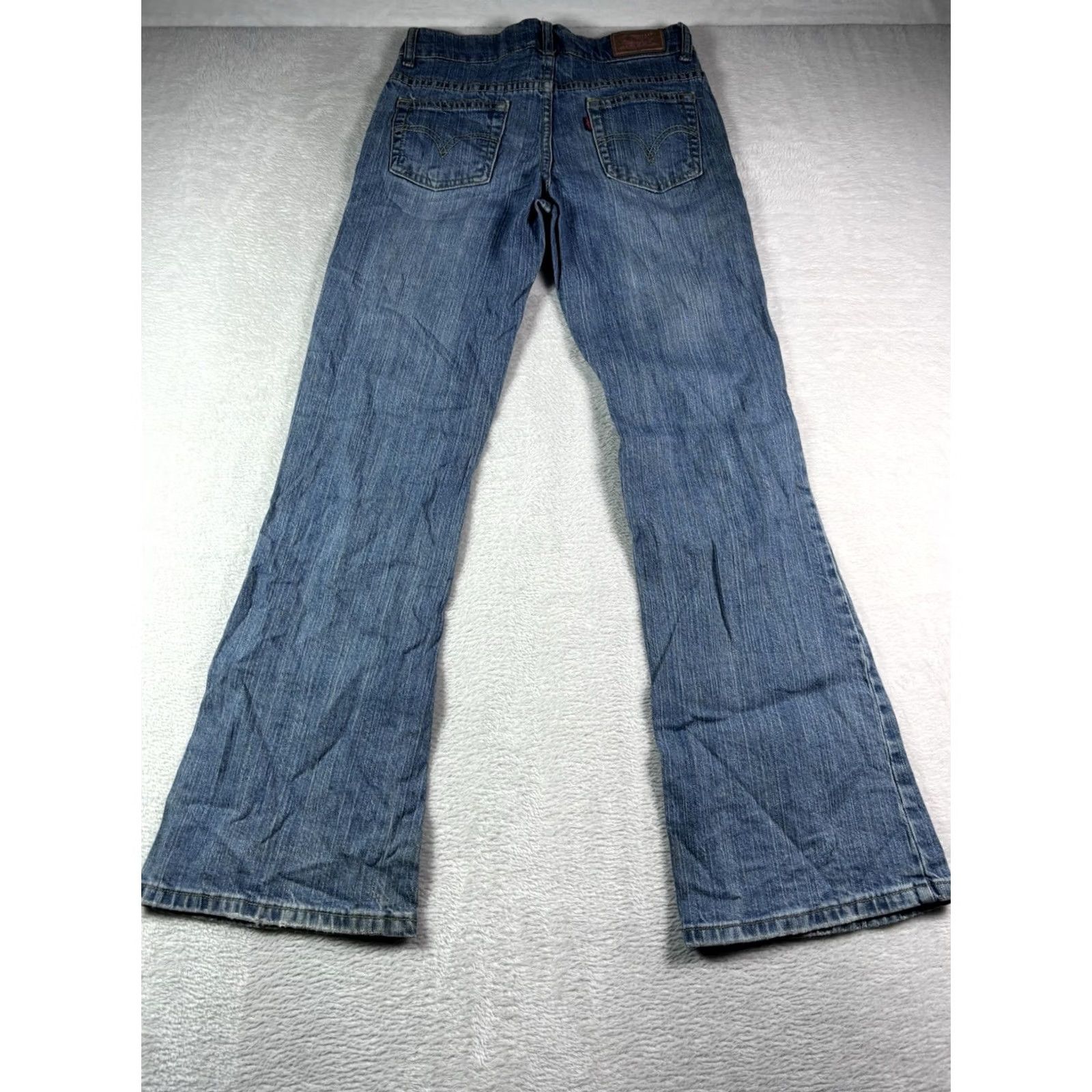 Levi's VINTAGE Levi's 517 Jeans Womens 14 Reg Blue Denim Flare Rise 5-Pocket Logo Stretch 90s USA City 517 Size 36" / US 14 / IT 50 - 2 Thumbnail