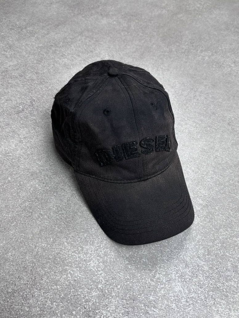 Diesel Vintage Diesel Archival Destroyed Balency Style Cap Os Size ONE SIZE - 1 Thumbnail
