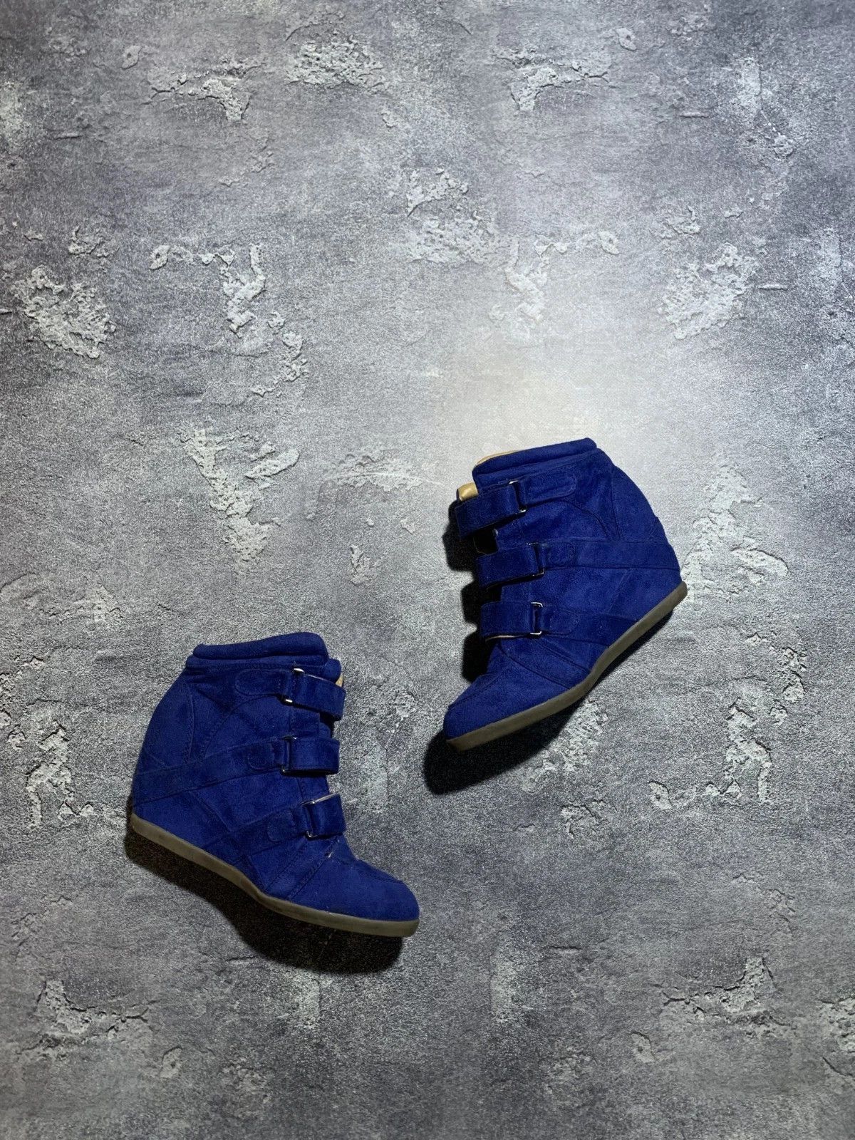 Japanese Brand Style Isabel Marant Hi-Top Blue Sneakers Shoes Suede Leather Size US 8 / IT 38 - 3 Thumbnail