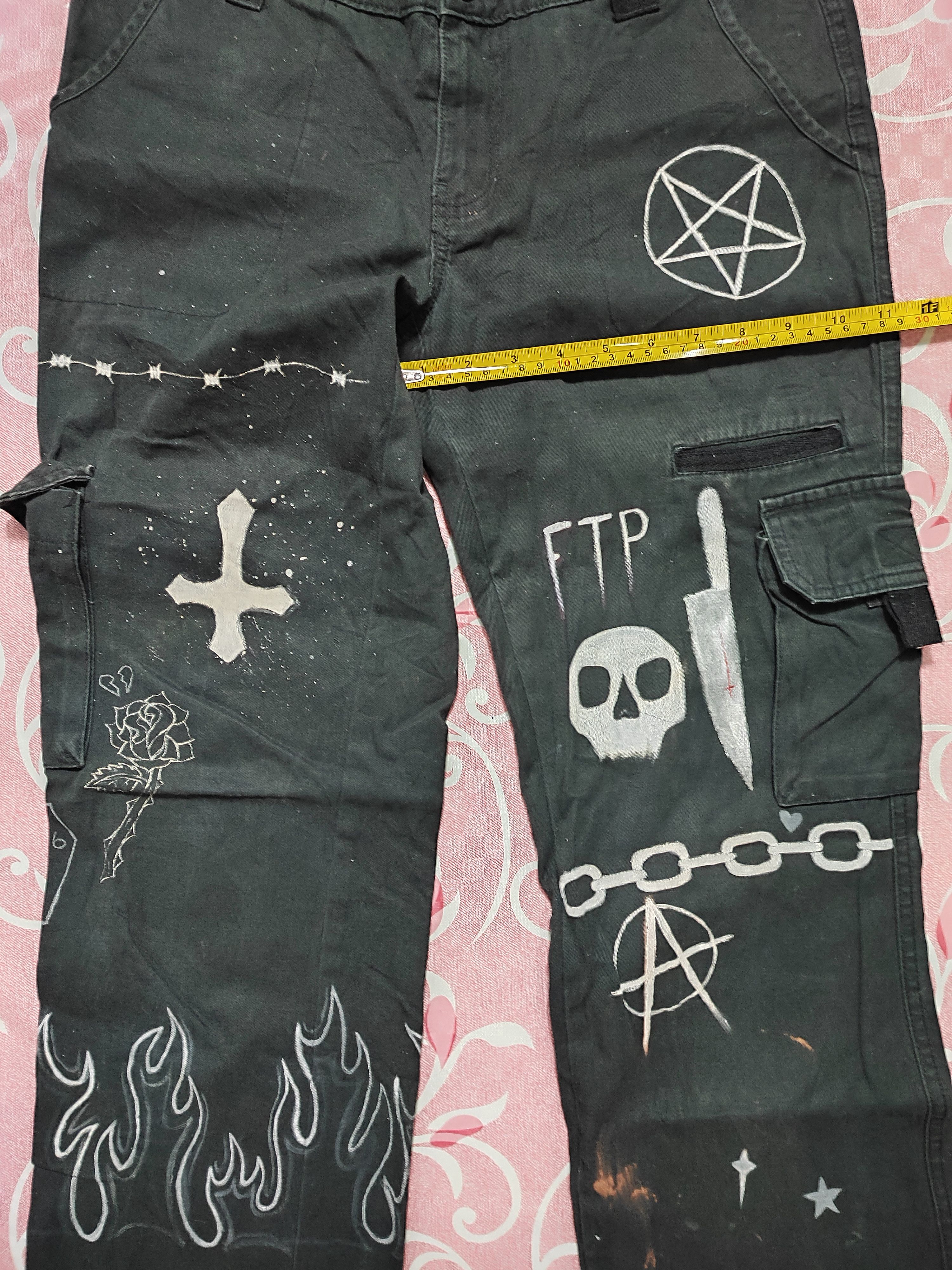 Dickies Cargo Cotton Hand Painted Art Punk Dickes Size US 32 / EU 48 - 13 Thumbnail