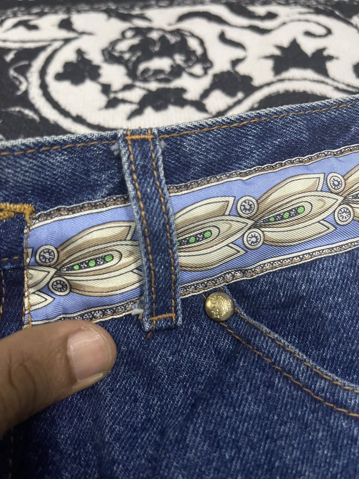 MCM 90s MCM DENIM BAGGY JEANS RARE DESIGN Size US 30 / EU 46 - 8 Thumbnail