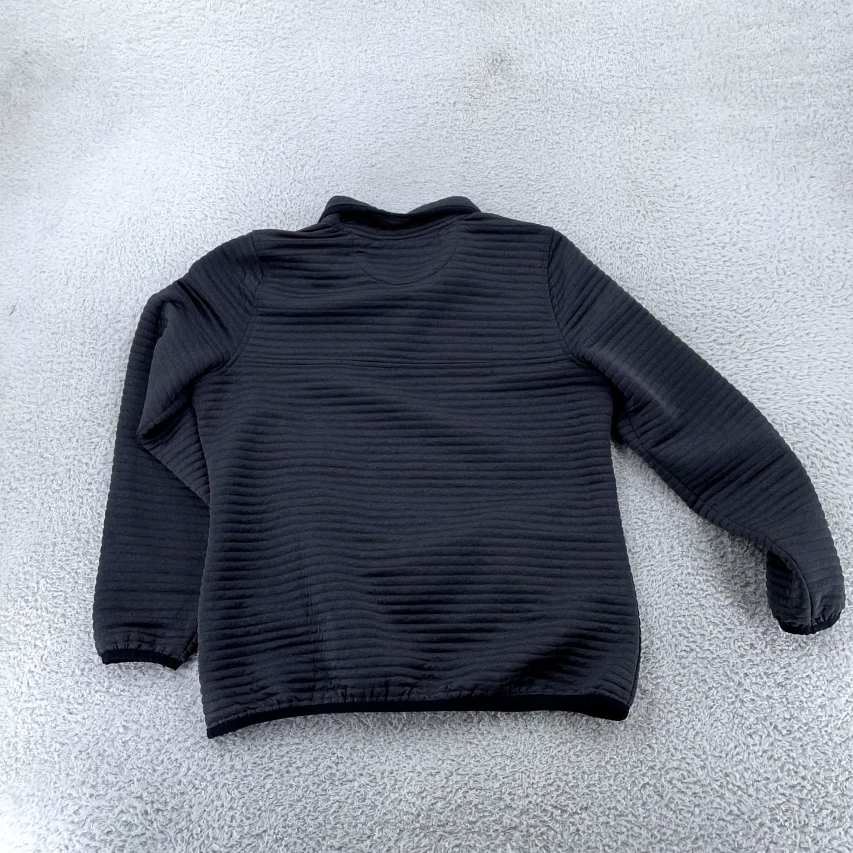 Vintage L.L. Bean Pullover Shirt Women S Gray Fleece Snap Mock Neck Logo Patch Airlight Knit Quick-Drying Breathable Size S / US 4 / IT 40 - 3 Thumbnail