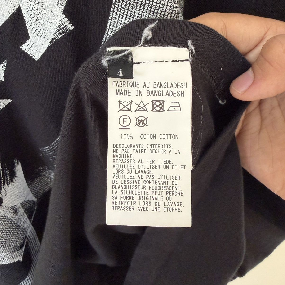 Yohji Yamamoto Ground Y by Yohji Yamamoto Painter Tee Shirt Size US XL / EU 56 / 4 - 4 Thumbnail