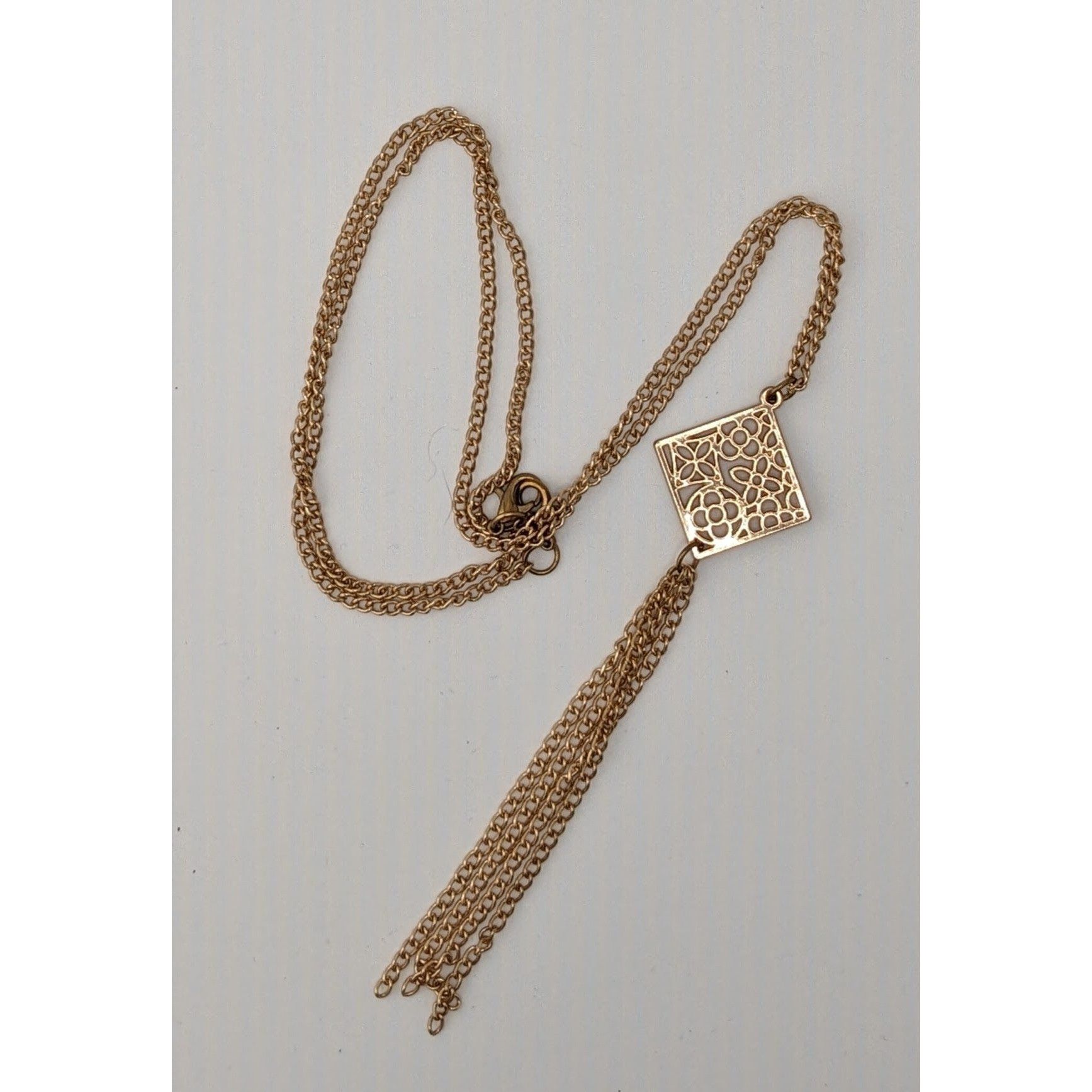 Other Bohemian Floral Gold-Tone Filigree Pendant Necklace With Mul Size ONE SIZE - 4 Thumbnail
