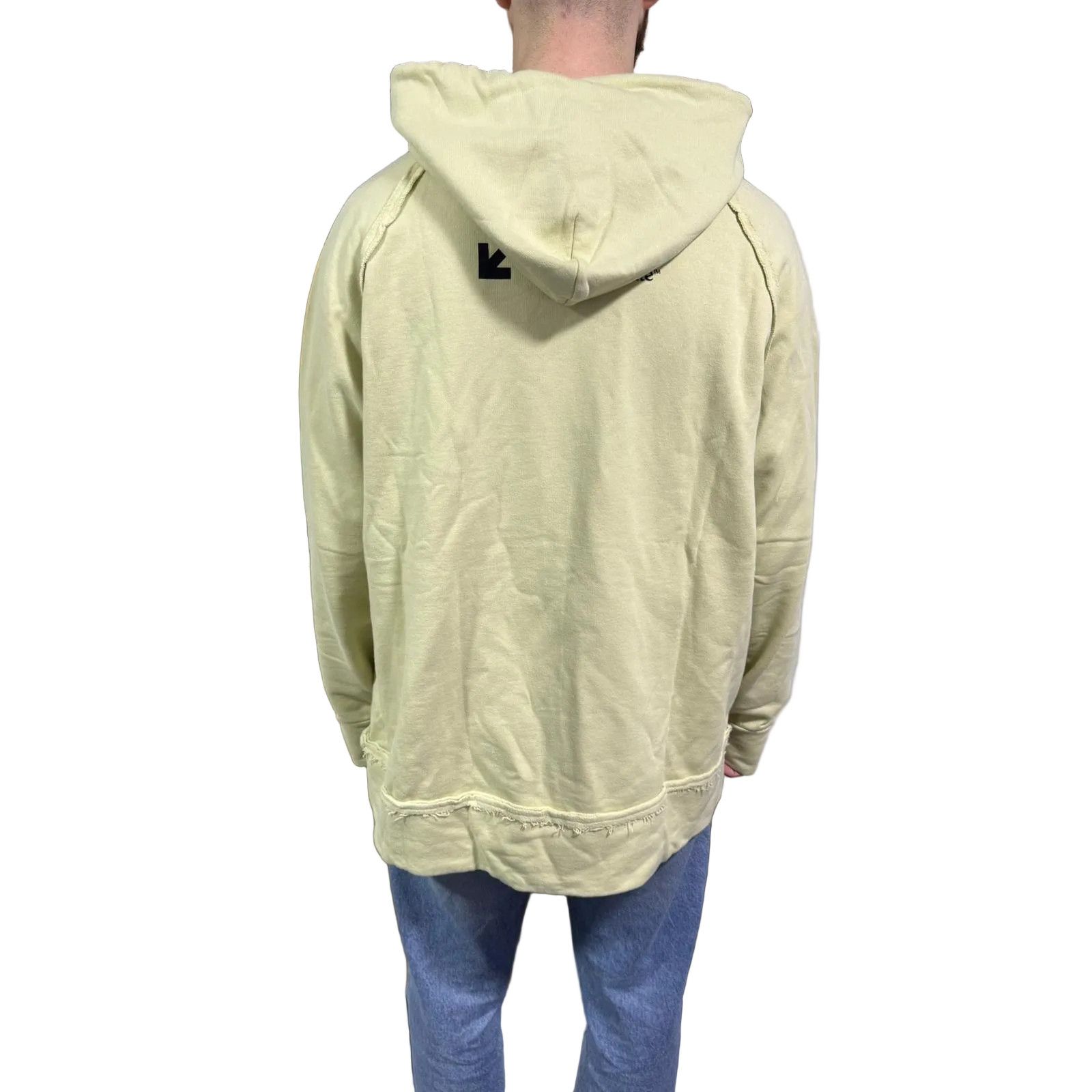 Off-White Beige Vertical Climb Arrows Logo Oversized Raglan Hoodie Size US M / EU 48-50 / 2 - 3 Thumbnail